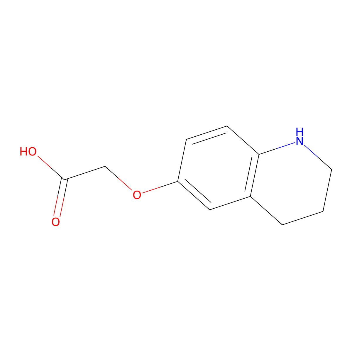 2-(1,2,3,4-Tetrahydroquinolin-6-yloxy)acetic acid molecular structure, CAS 1780713-34-9