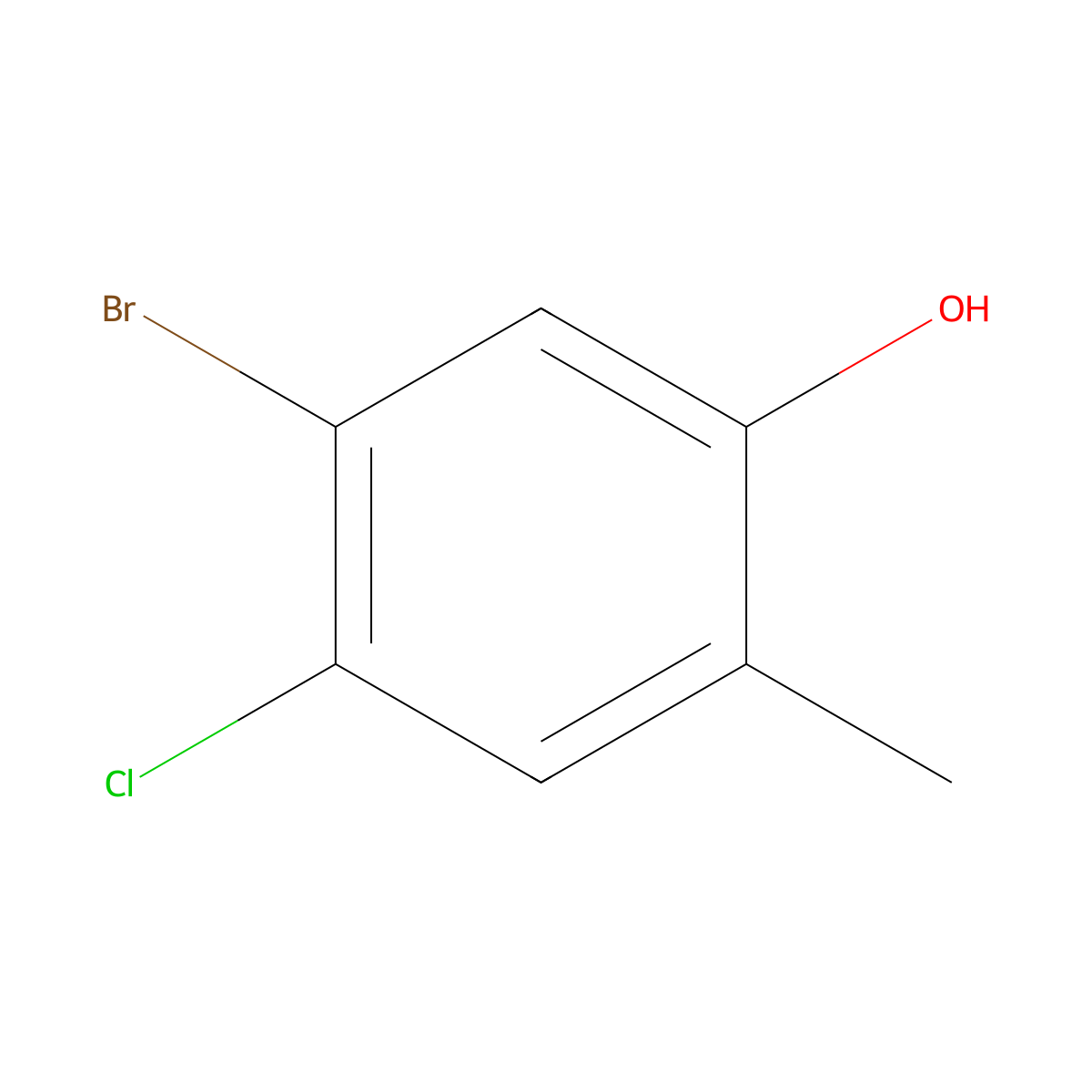 5-Bromo-4-chloro-2-methylphenol molecular structure, CAS 1780721-85-8