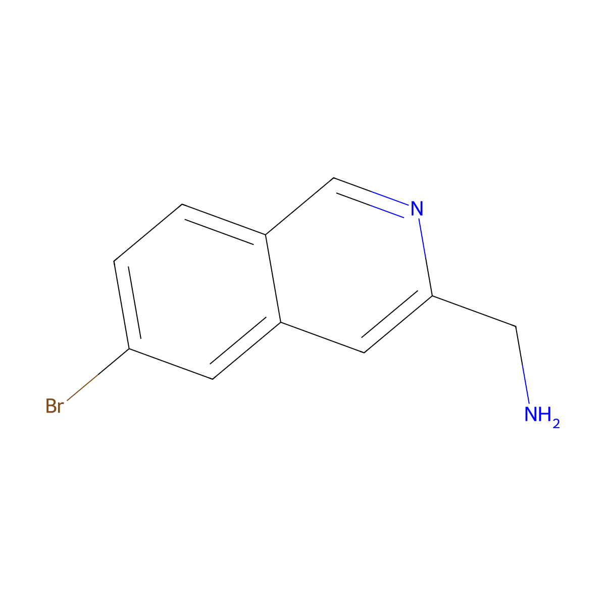1-(6-Bromoisoquinolin-3-yl)methanamine molecular structure, CAS 1780722-74-8
