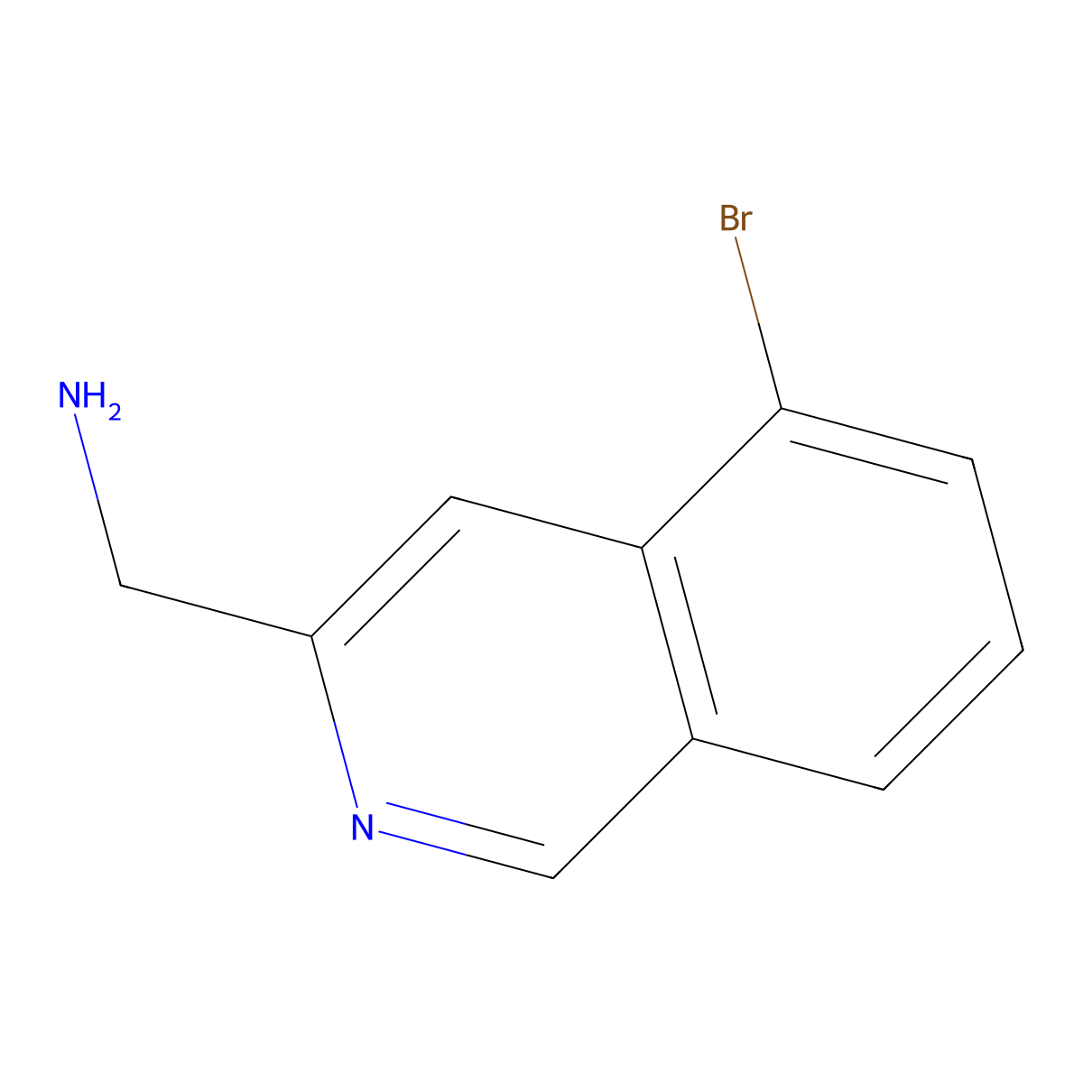 (5-Bromoisoquinolin-3-yl)methanamine molecular structure, CAS 1780722-82-8