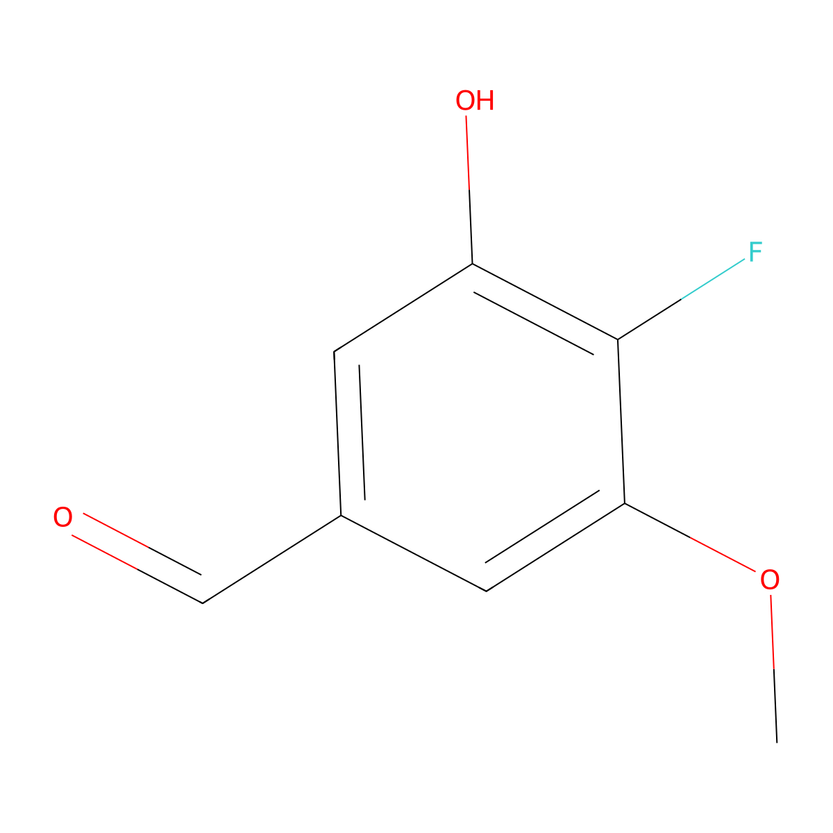 4-Fluoro-3-hydroxy-5-methoxybenzaldehyde molecular structure, CAS 1780723-08-1