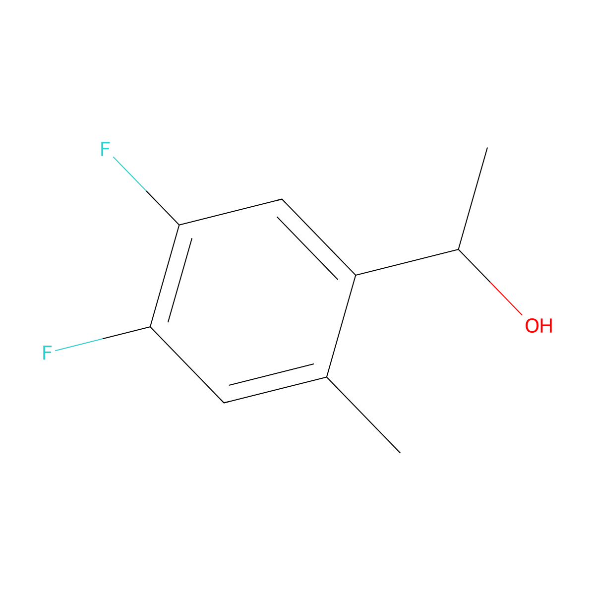 1-(4,5-Difluoro-2-methylphenyl)ethanol molecular structure, CAS 1780728-43-9