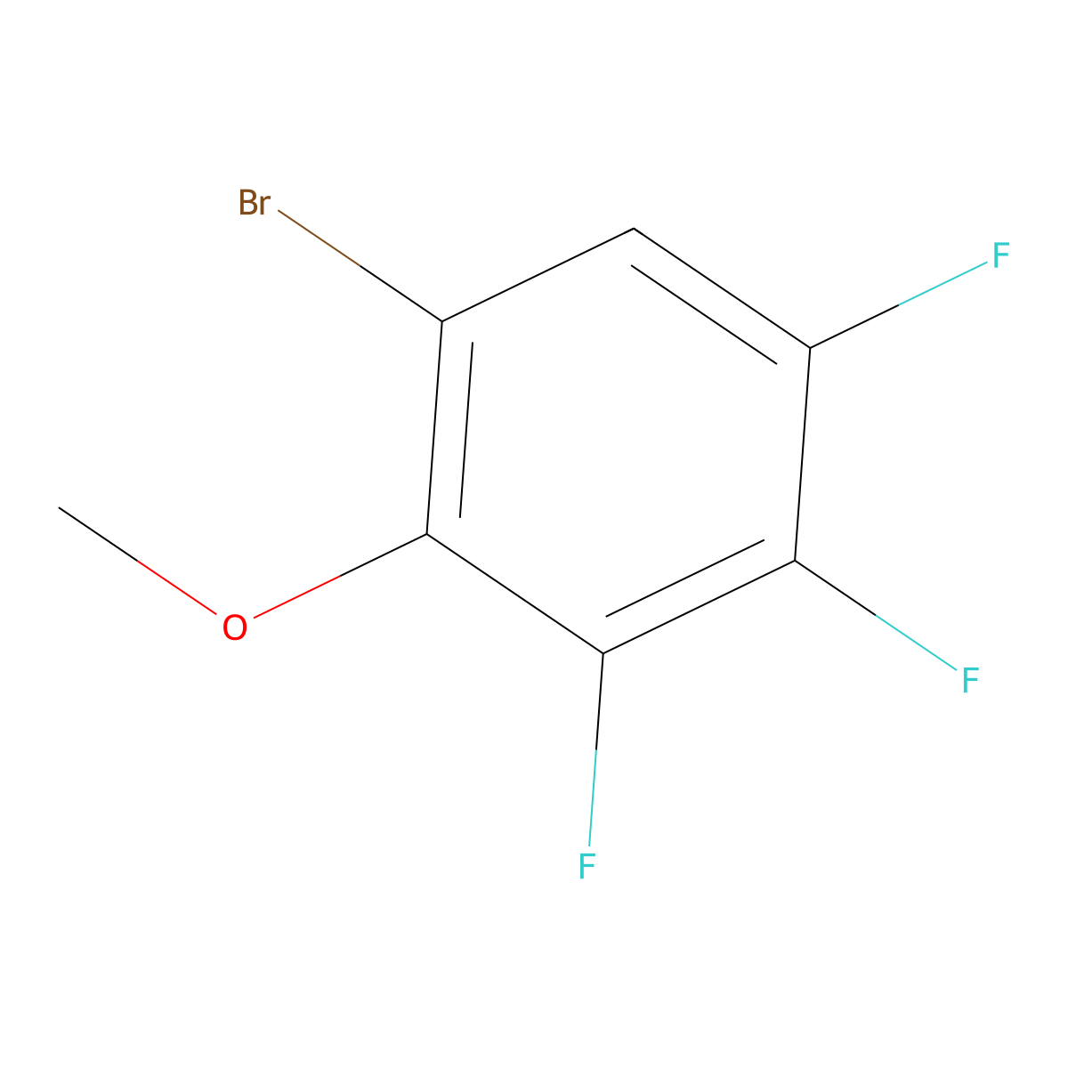 1-Bromo-3,4,5-trifluoro-2-methoxybenZene molecular structure, CAS 1780731-11-4