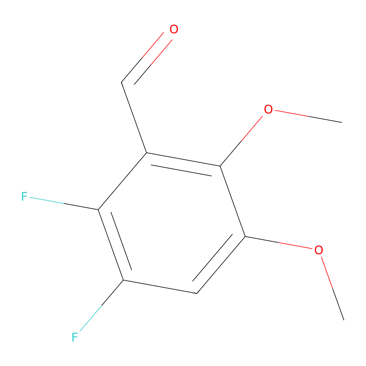 2,3-Difluoro-5,6-dimethoxybenzaldehyde molecular structure, CAS 1780732-89-9