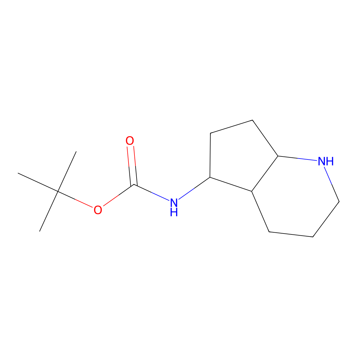 tert-Butyl (octahydro-1H-cyclopenta[b]pyridin-5-yl)carbamate molecular structure, CAS 1780733-09-6