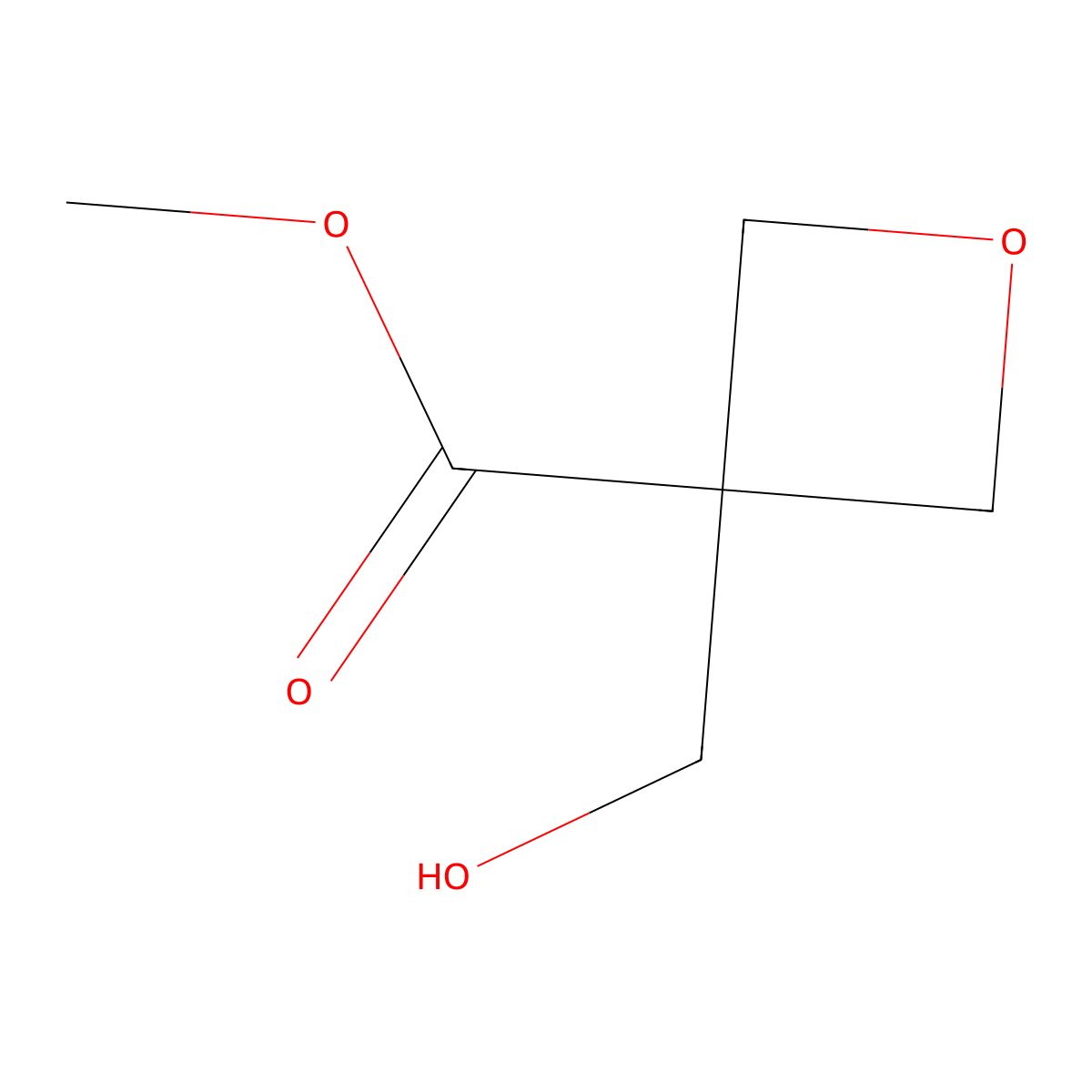 Methyl 3-(hydroxymethyl)oxetane-3-carboxylate molecular structure, CAS 1780733-73-4