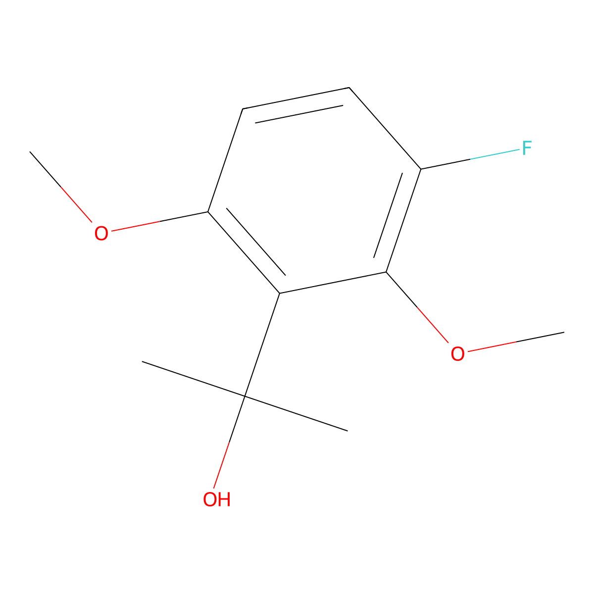2-(3-Fluoro-2,6-dimethoxyphenyl)propan-2-ol molecular structure, CAS 1780741-24-3