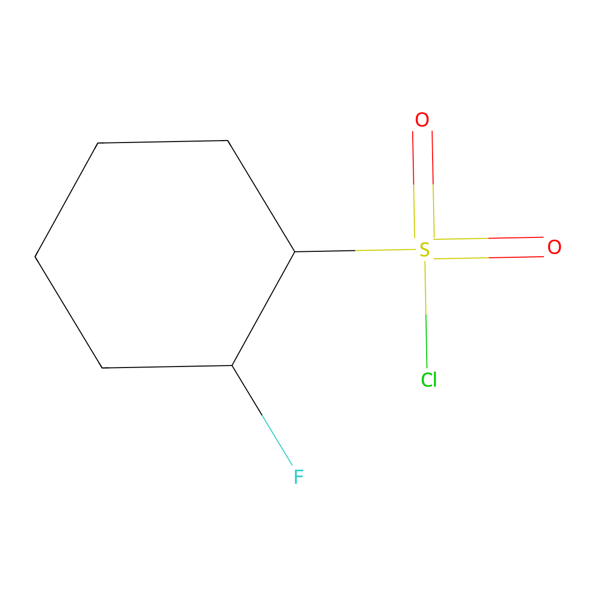 2-Fluorocyclohexane-1-sulfonyl chloride molecular structure, CAS 1780741-44-7