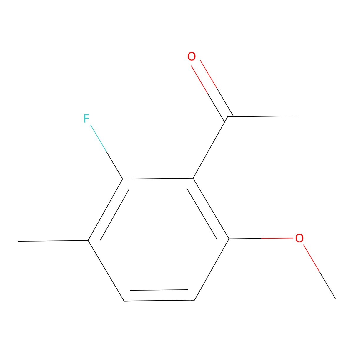1-(2-Fluoro-6-methoxy-3-methylphenyl)ethanone molecular structure, CAS 1780742-83-7
