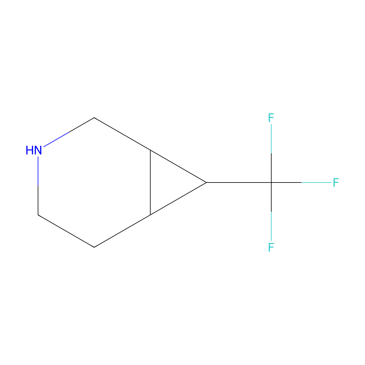 7-(Trifluoromethyl)-3-azabicyclo[4.1.0]heptane molecular structure, CAS 1780746-82-8