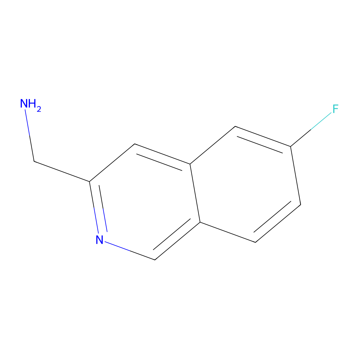 (6-Fluoroisoquinolin-3-yl)methanamine molecular structure, CAS 1780747-77-4