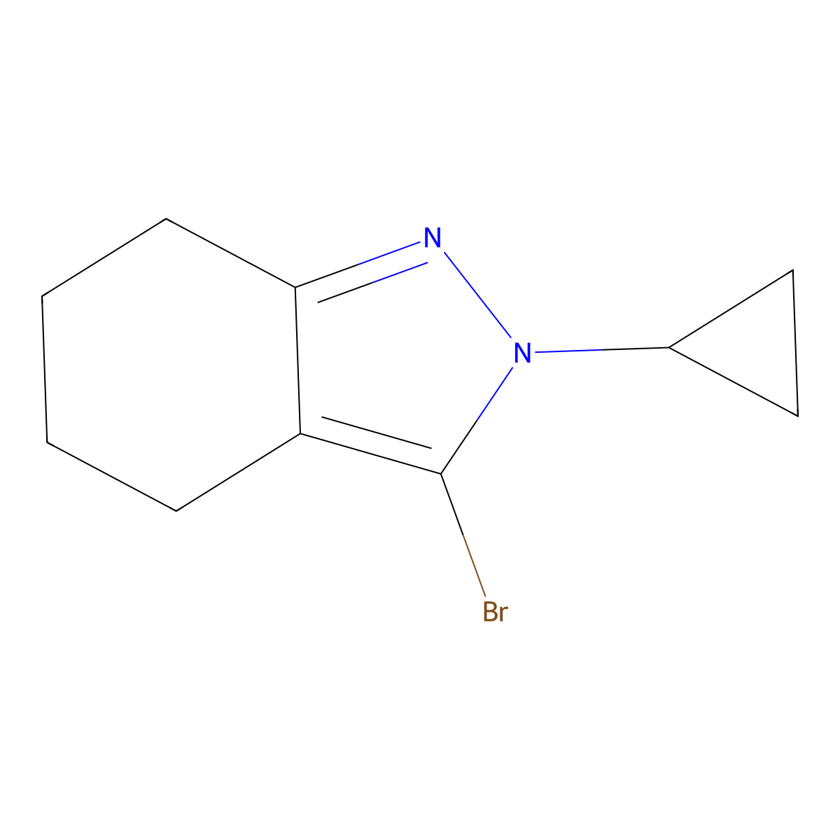 3-Bromo-2-cyclopropyl-4,5,6,7-tetrahydro-2H-indazole molecular structure, CAS 1780750-41-5