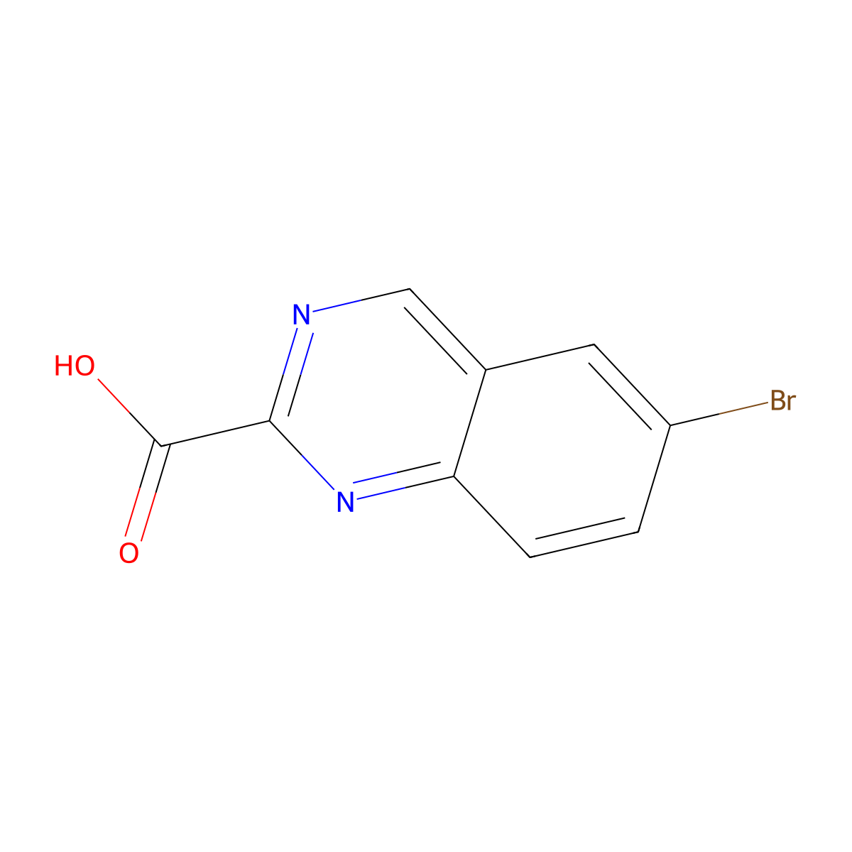 6-Bromoquinazoline-2-carboxylic acid molecular structure, CAS 1780754-88-2