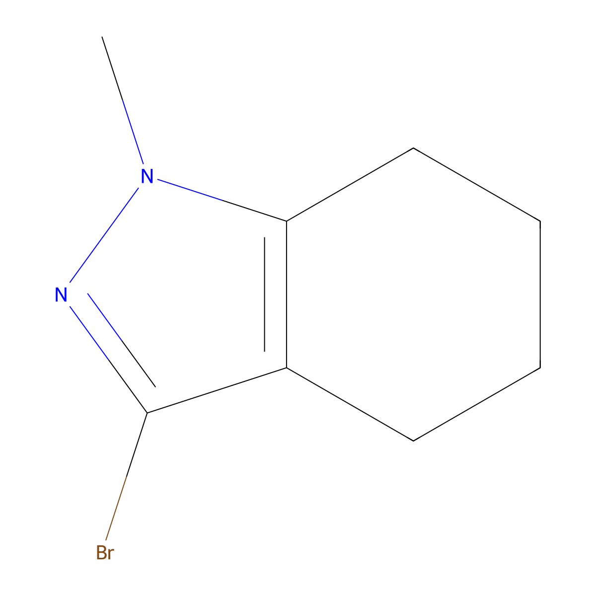 3-bromo-1-methyl-4,5,6,7-tetrahydro-1H-indazole molecular structure, CAS 1780755-19-2