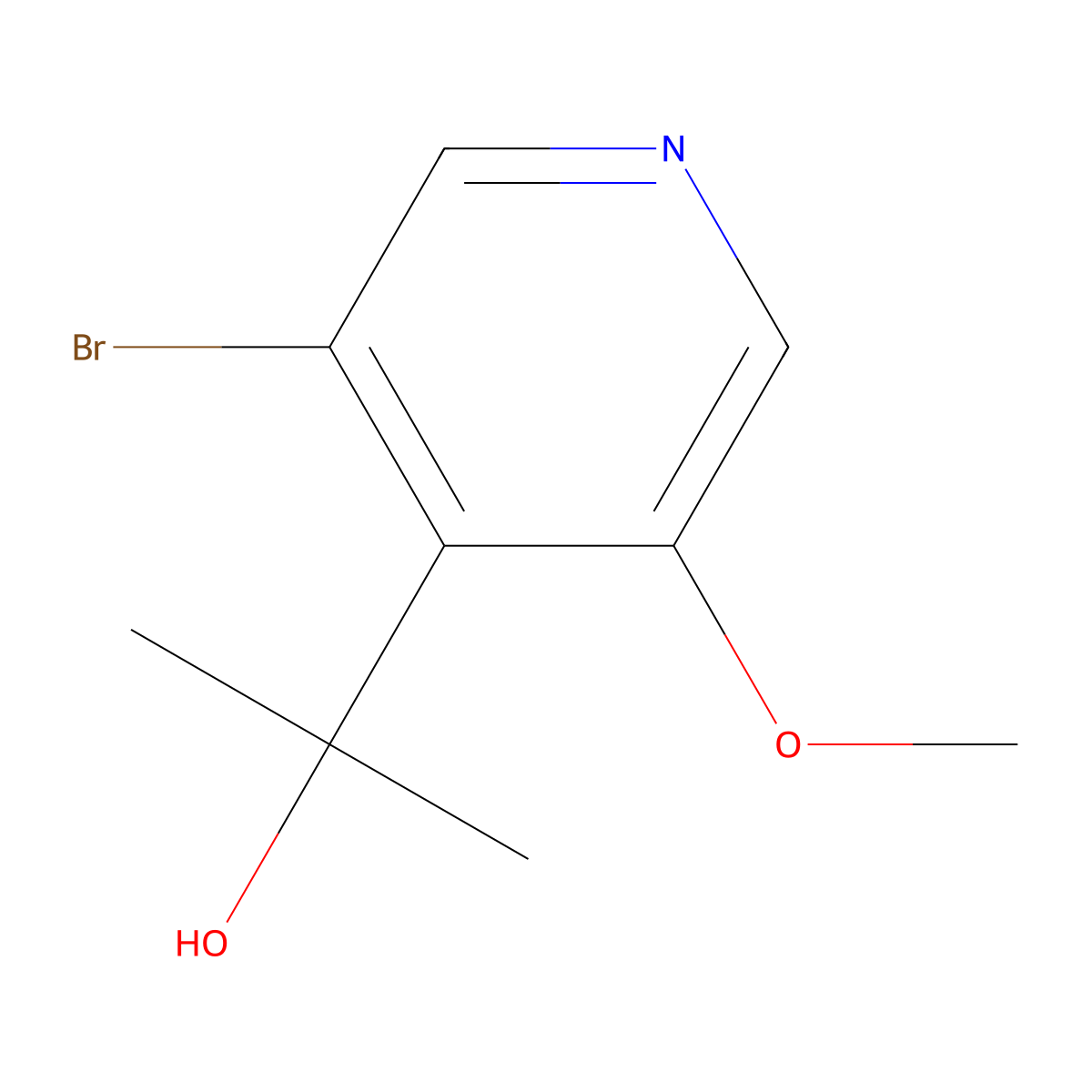 2-(3-Bromo-5-methoxypyridin-4-yl)propan-2-ol molecular structure, CAS 1780757-42-7