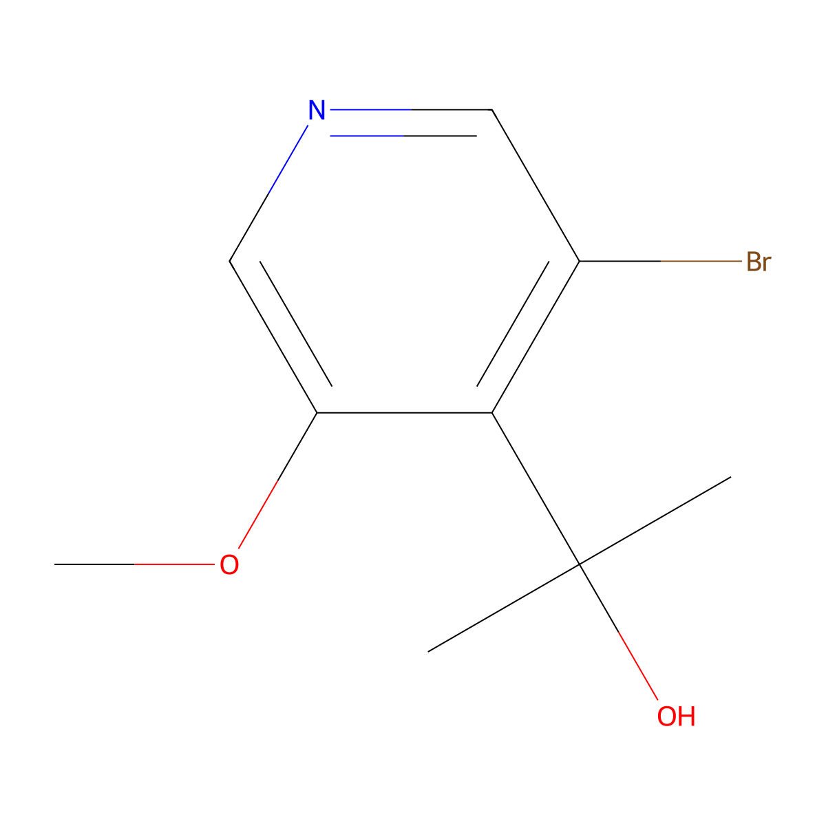 2-(3-Bromo-5-methoxypyridin-4-yl)propan-2-ol molecular structure, CAS 1780757-42-7