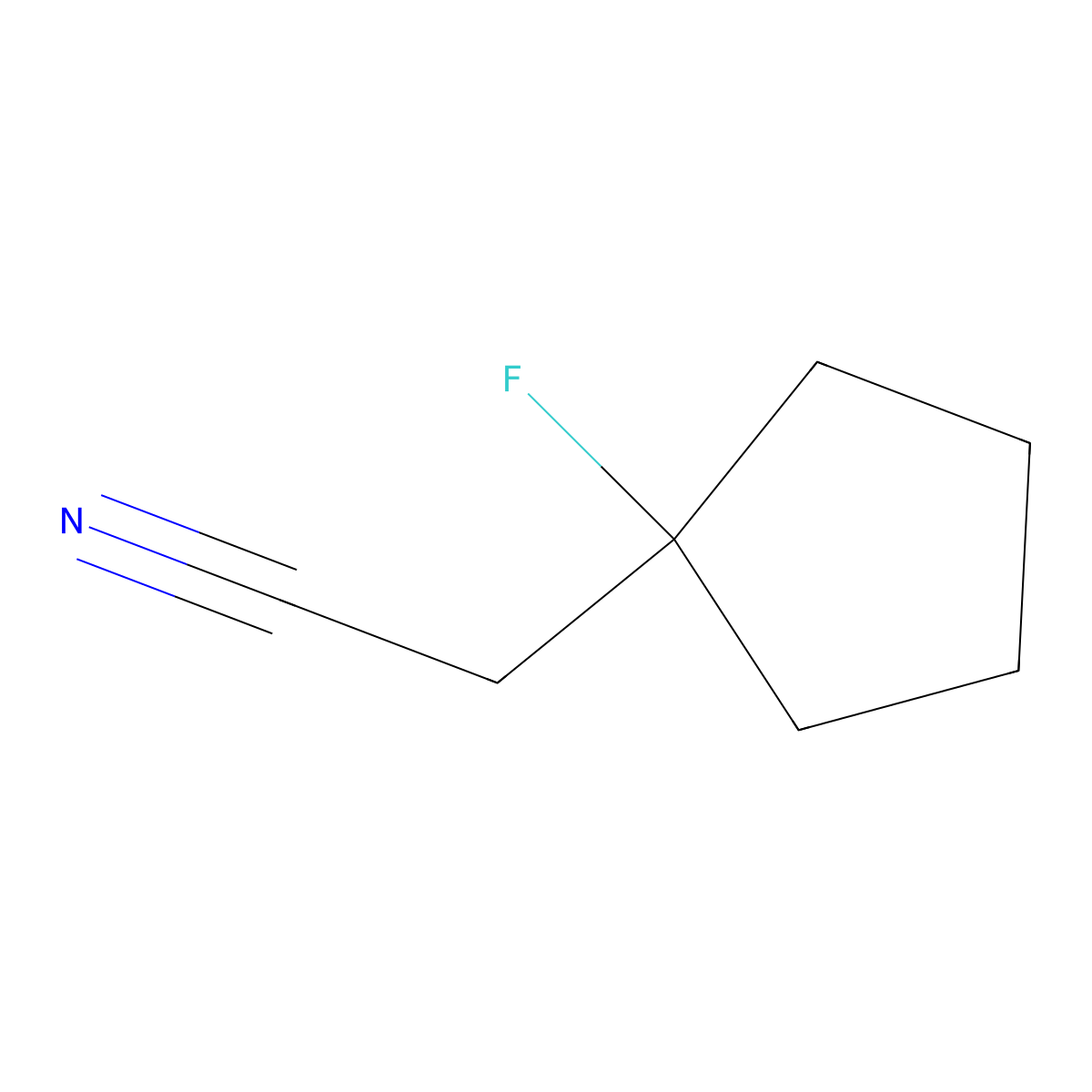 2-(1-Fluorocyclopentyl)acetonitrile molecular structure, CAS 1780760-04-4