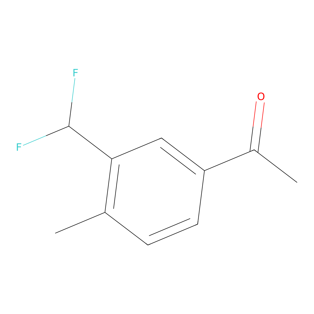 1-[3-(Difluoromethyl)-4-methylphenyl]ethanone molecular structure, CAS 1780760-53-3