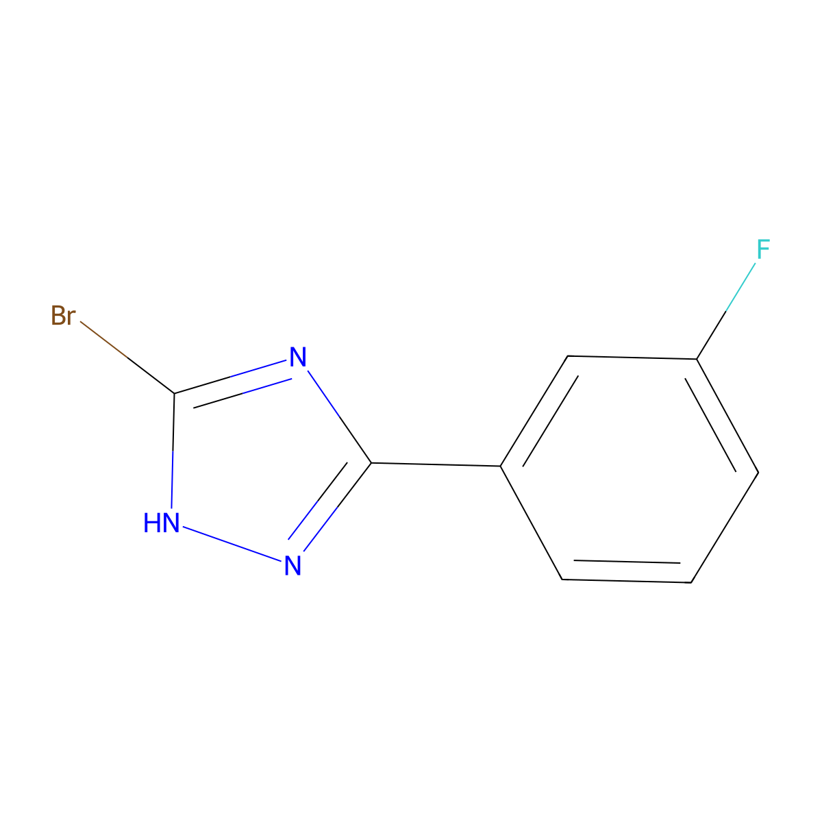 3-bromo-5-(3-fluorophenyl)-4H-1,2,4-triazole molecular structure, CAS 1780760-84-0