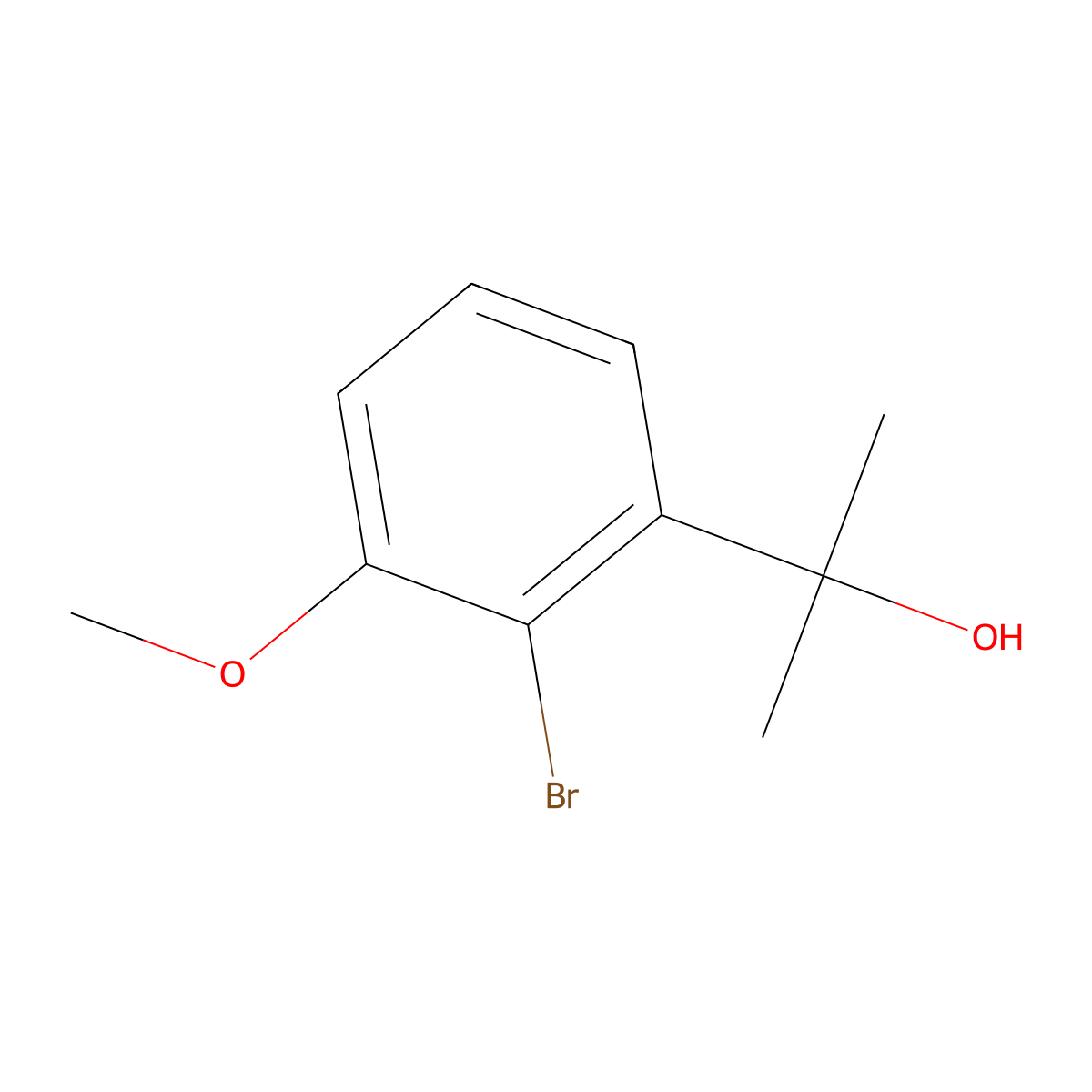 2-(2-Bromo-3-methoxyphenyl)propan-2-ol molecular structure, CAS 1780768-62-8