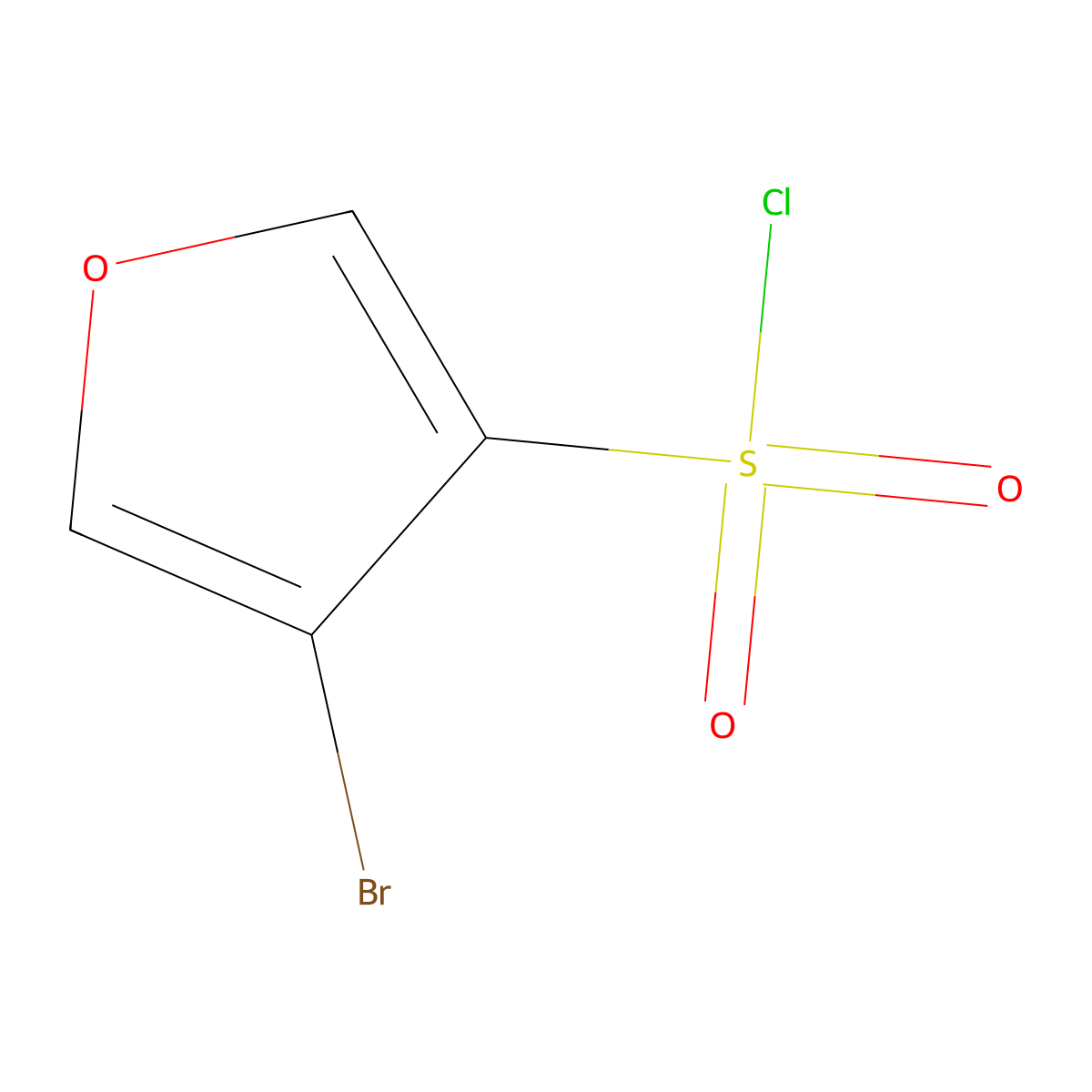 4-Bromofuran-3-sulfonyl chloride molecular structure, CAS 1780770-52-6