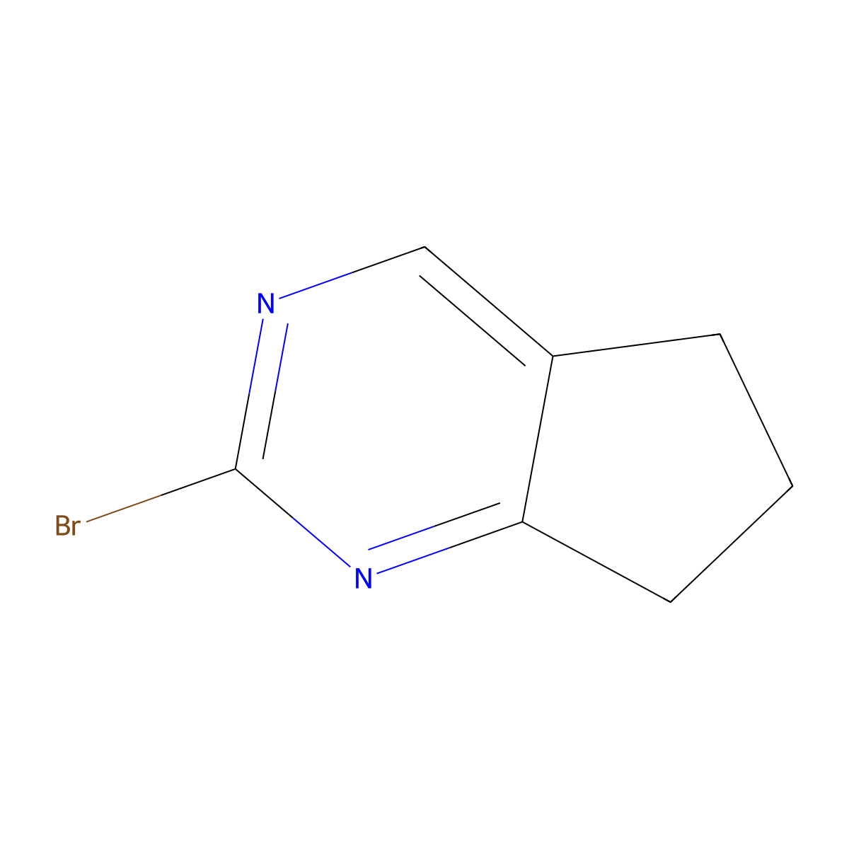 2-Bromo-6,7-dihydro-5H-cyclopenta[d]pyrimidine molecular structure, CAS 1780771-28-9