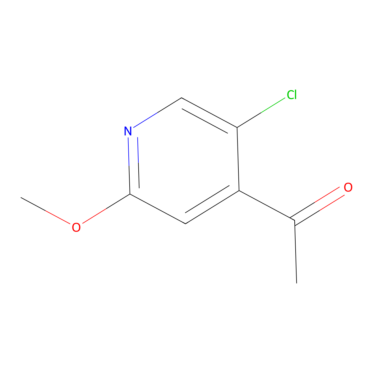 1-(5-Chloro-2-methoxypyridin-4-yl)ethanone molecular structure, CAS 1780778-24-6