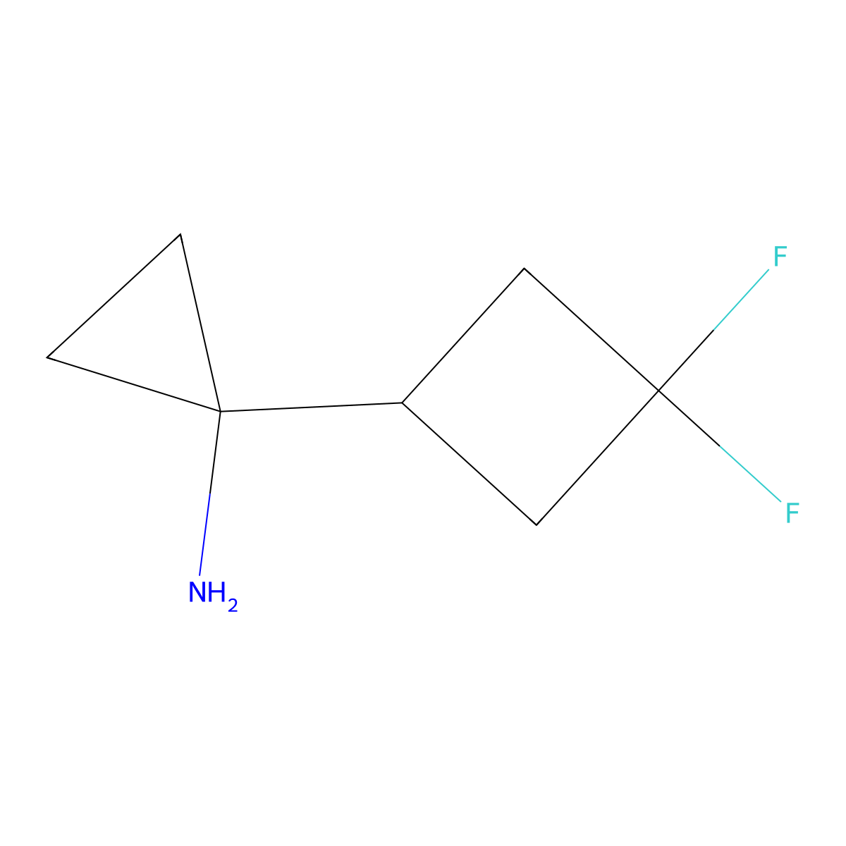 1-(3,3-Difluorocyclobutyl)cyclopropan-1-amine molecular structure, CAS 1780778-33-7