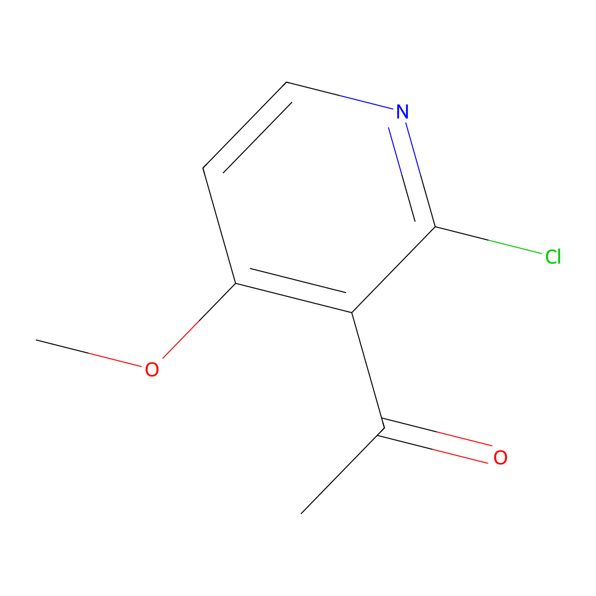 1-(2-Chloro-4-methoxypyridin-3-yl)ethanone molecular structure, CAS 1780778-35-9
