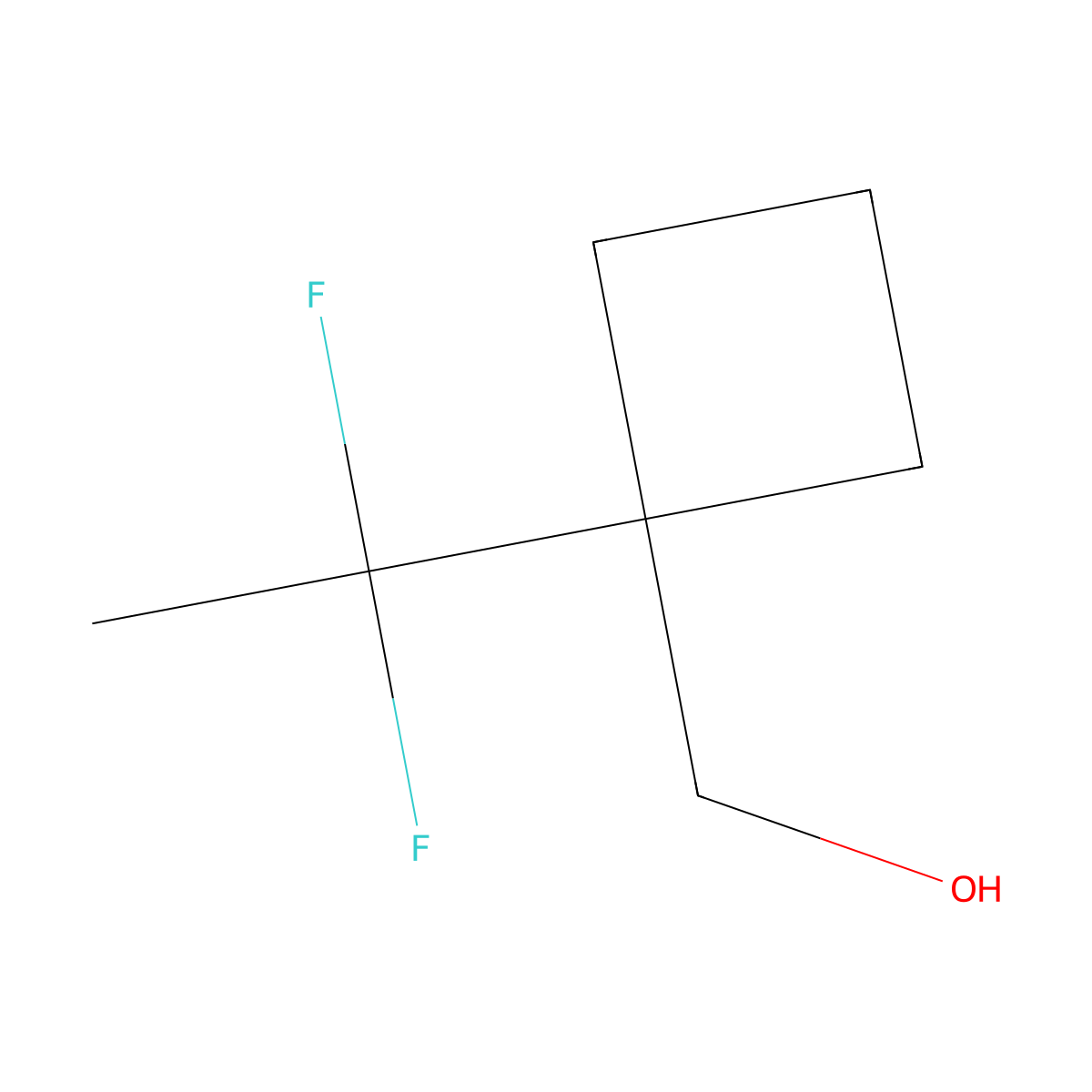 [1-(1,1-Difluoroethyl)cyclobutyl]methanol molecular structure, CAS 1780778-52-0