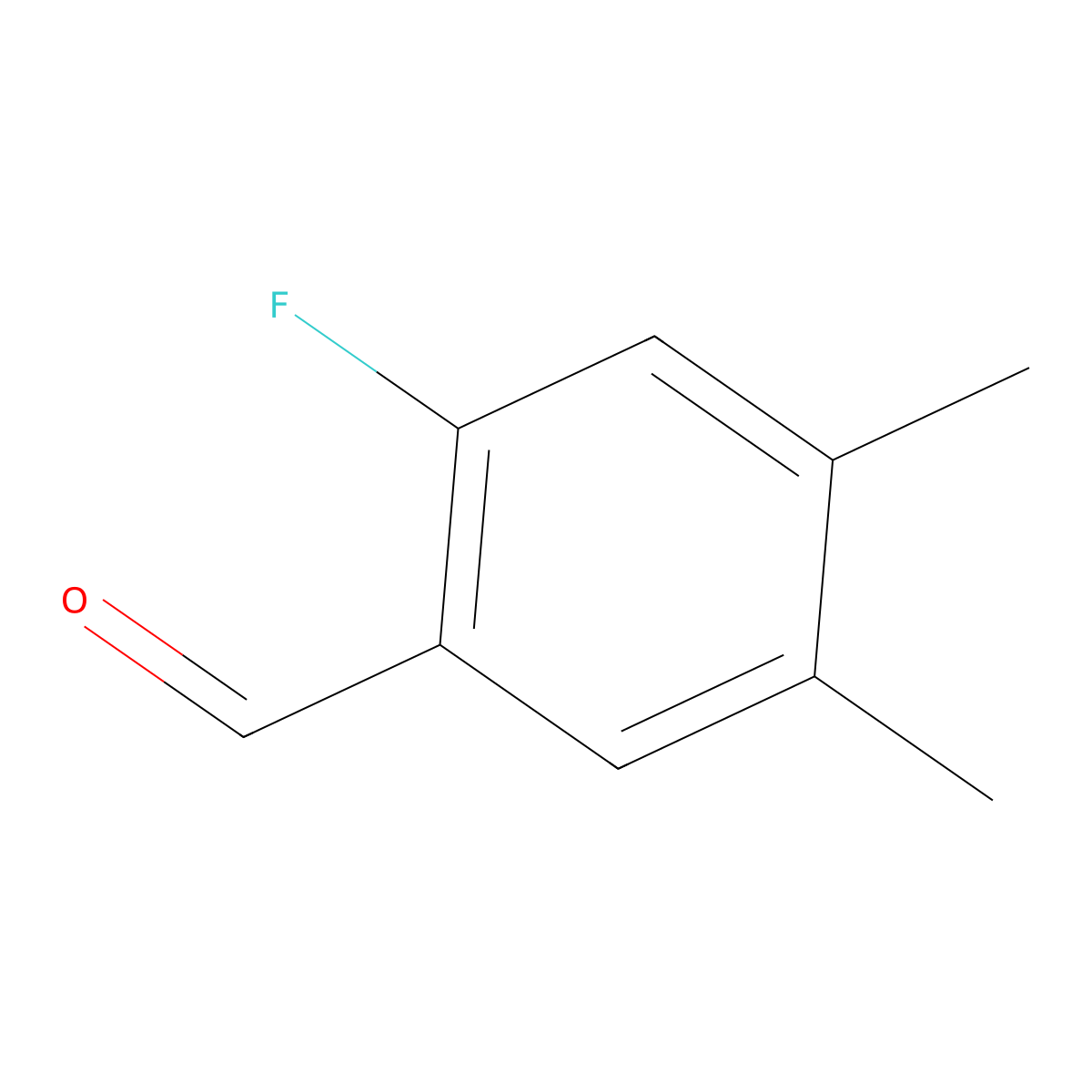 2-Fluoro-4,5-dimethylbenzaldehyde molecular structure, CAS 1780780-10-0