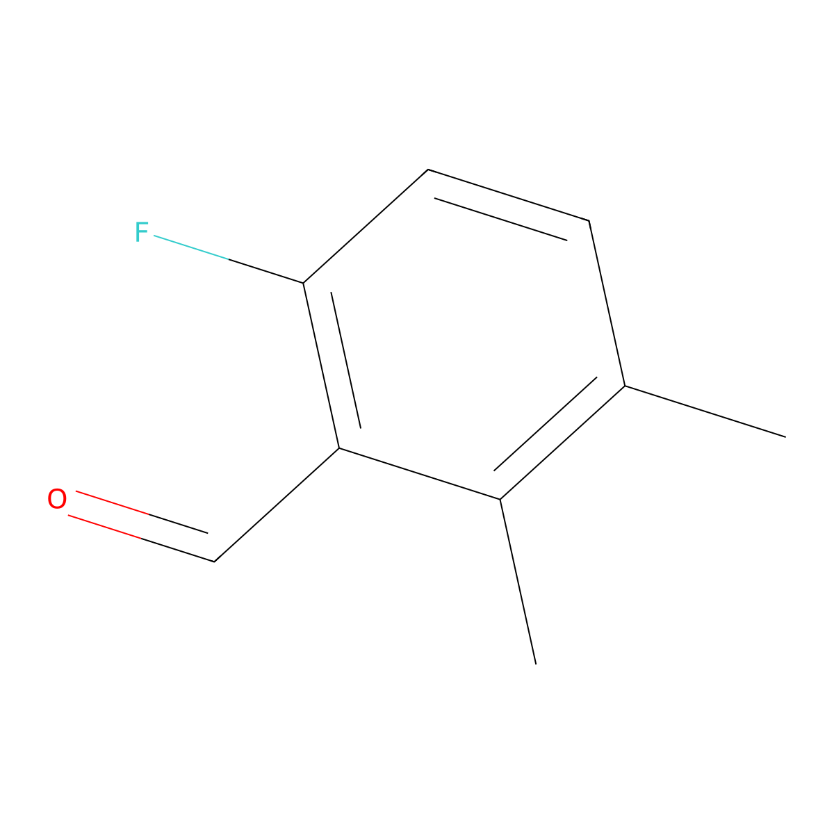 6-Fluoro-2,3-dimethylbenzaldehyde molecular structure, CAS 1780780-13-3