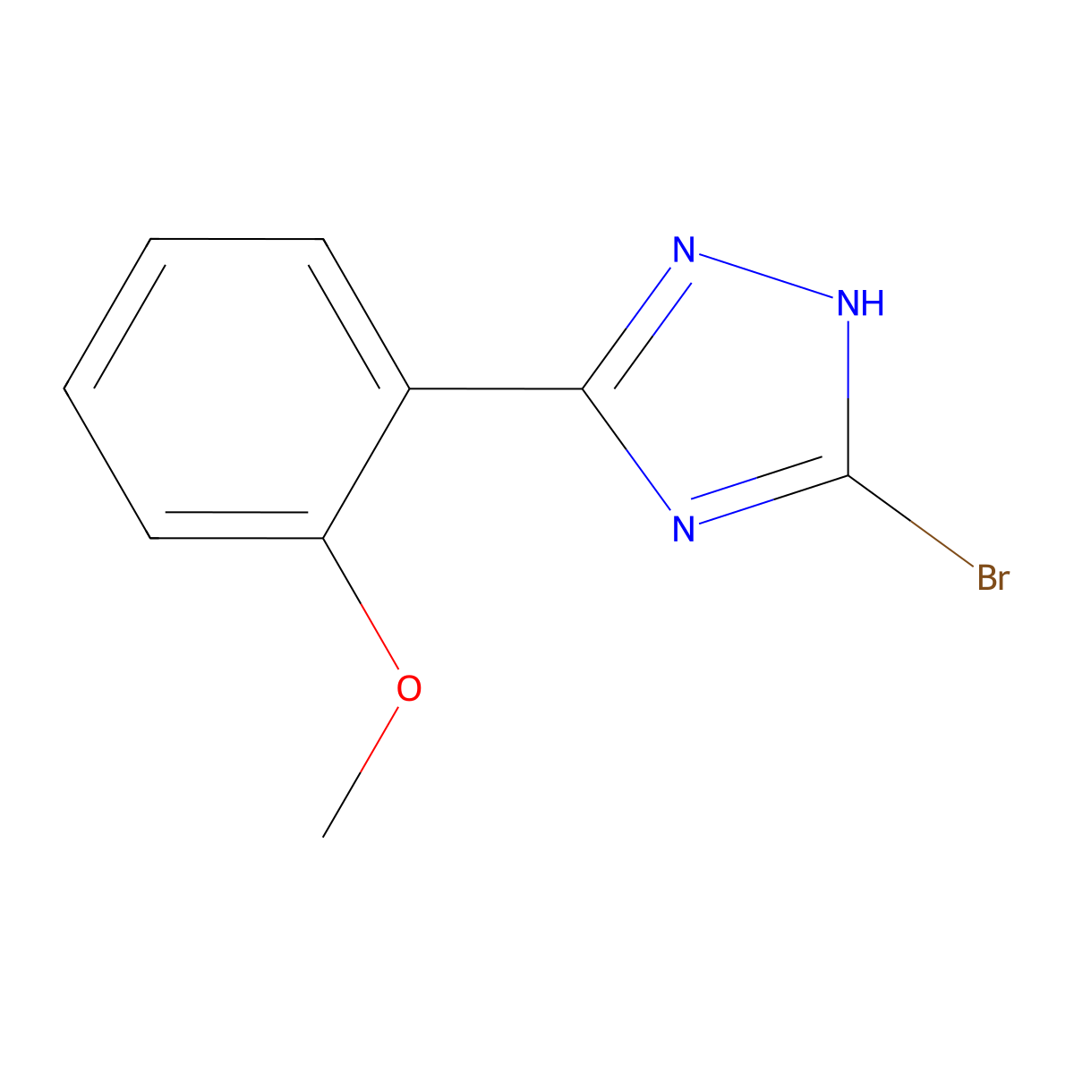 3-bromo-5-(2-methoxyphenyl)-4H-1,2,4-triazole molecular structure, CAS 1780781-99-8