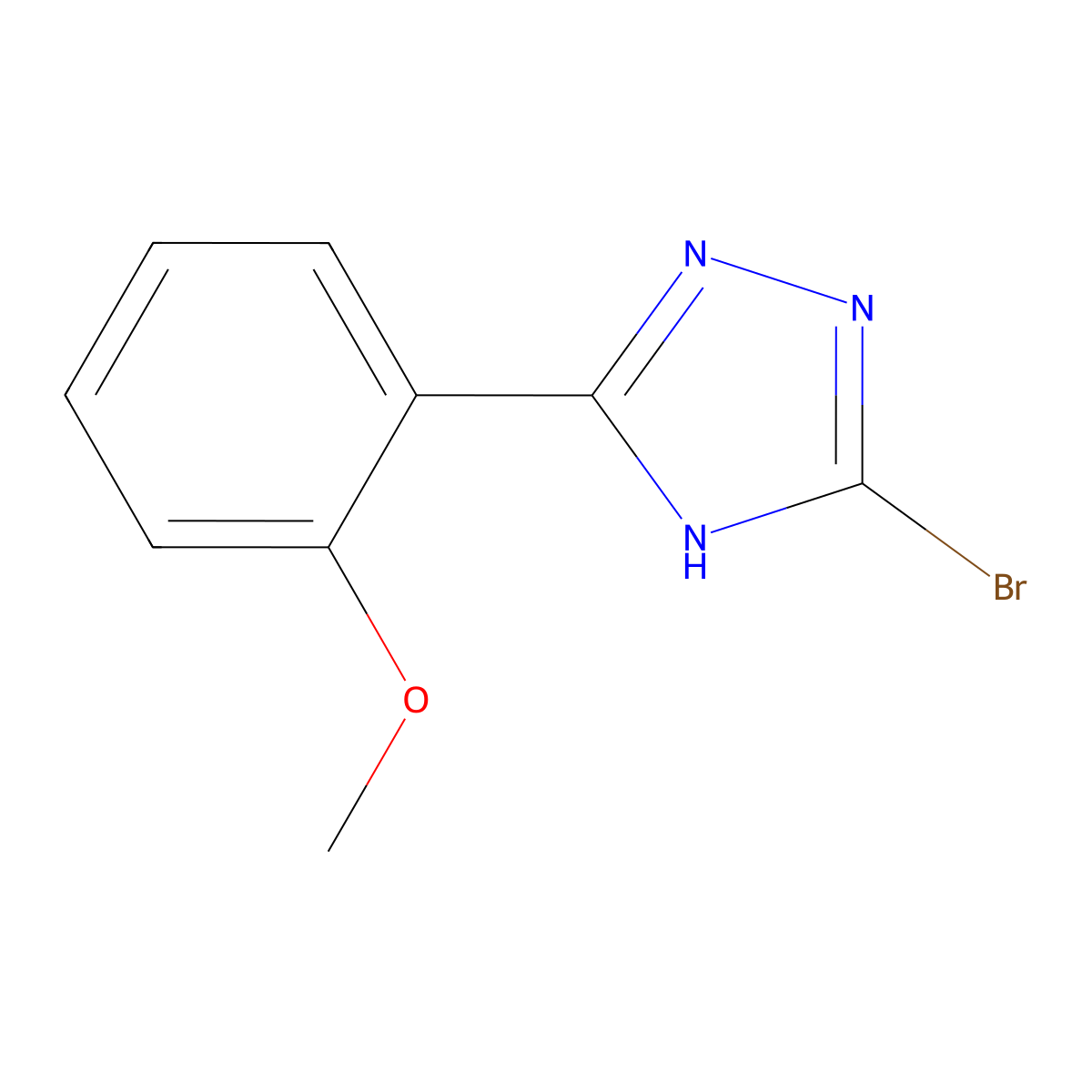 3-bromo-5-(2-methoxyphenyl)-4H-1,2,4-triazole molecular structure, CAS 1780781-99-8