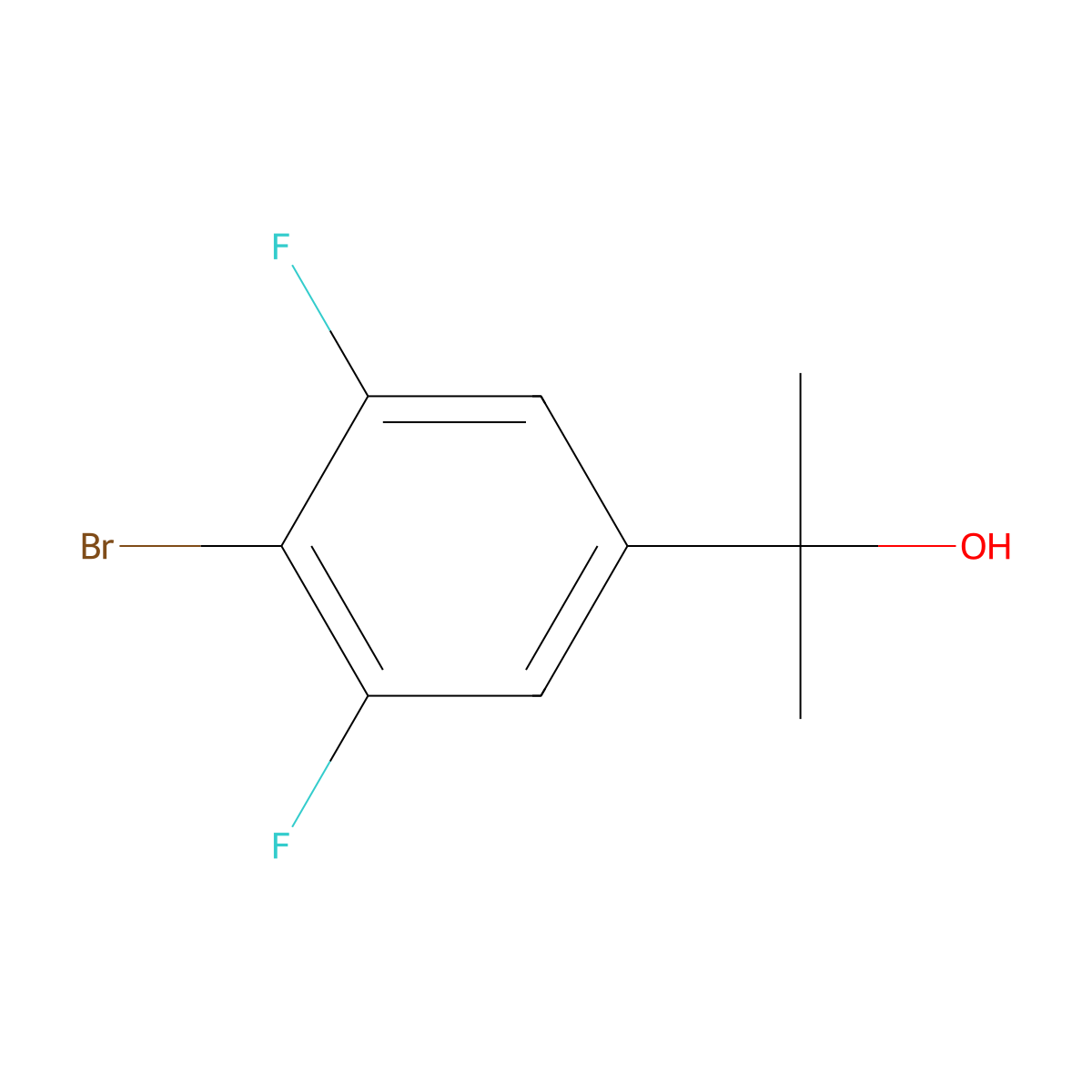 2-(4-Bromo-3,5-difluorophenyl)propan-2-ol molecular structure, CAS 1780786-09-5