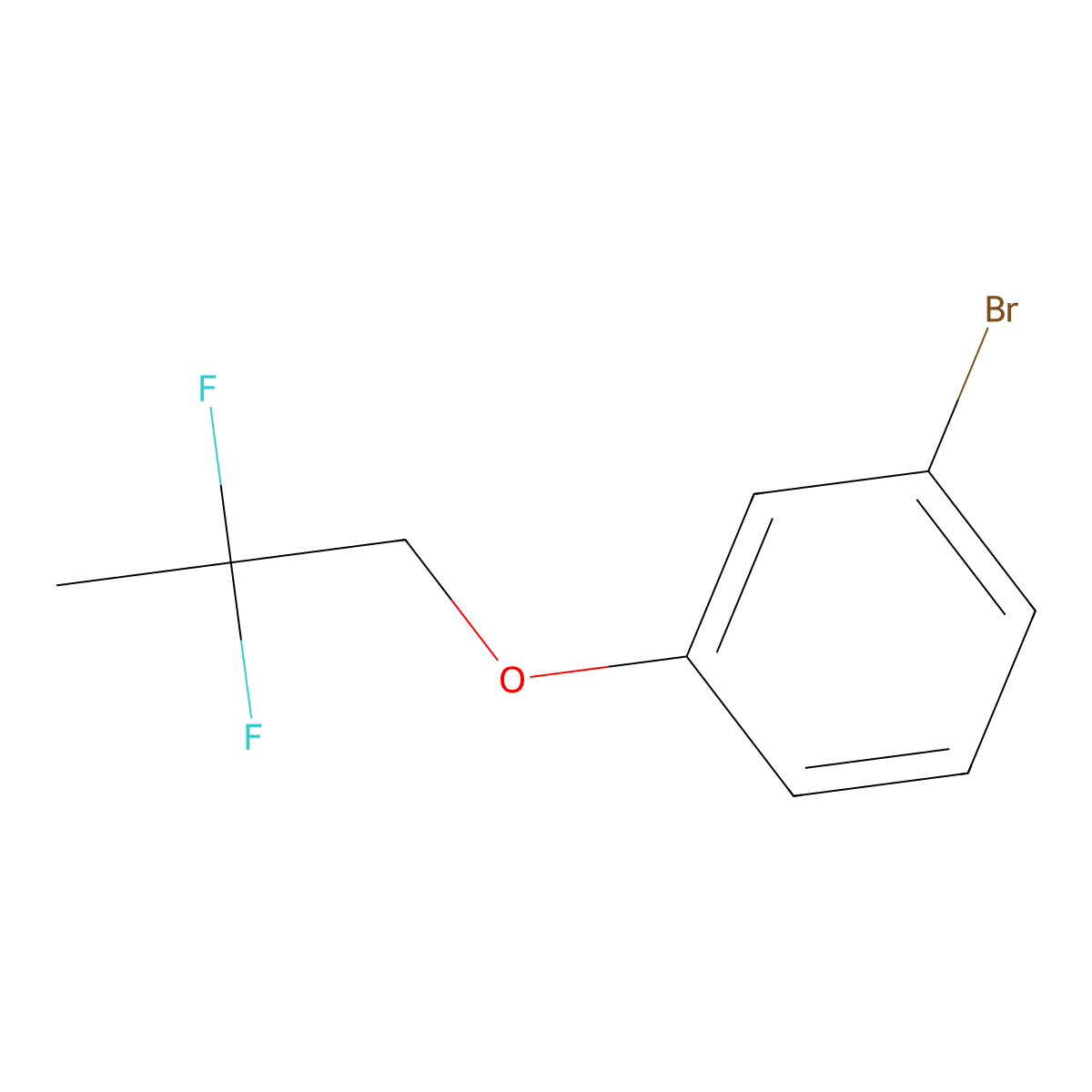 1-Bromo-3-(2,2-difluoropropoxy)benzene molecular structure, CAS 1780786-26-6