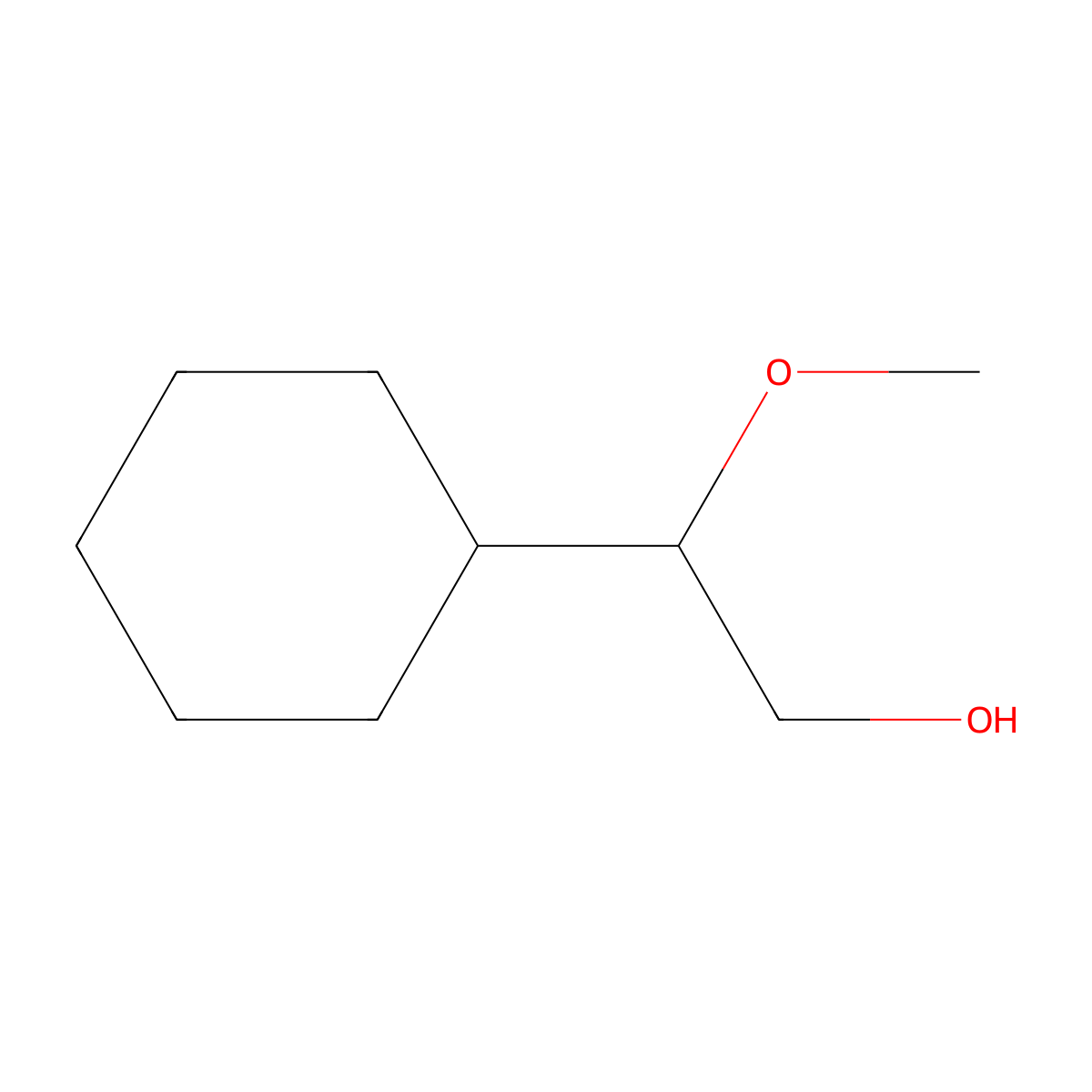 2-Cyclohexyl-2-methoxyethan-1-ol molecular structure, CAS 1780787-40-7