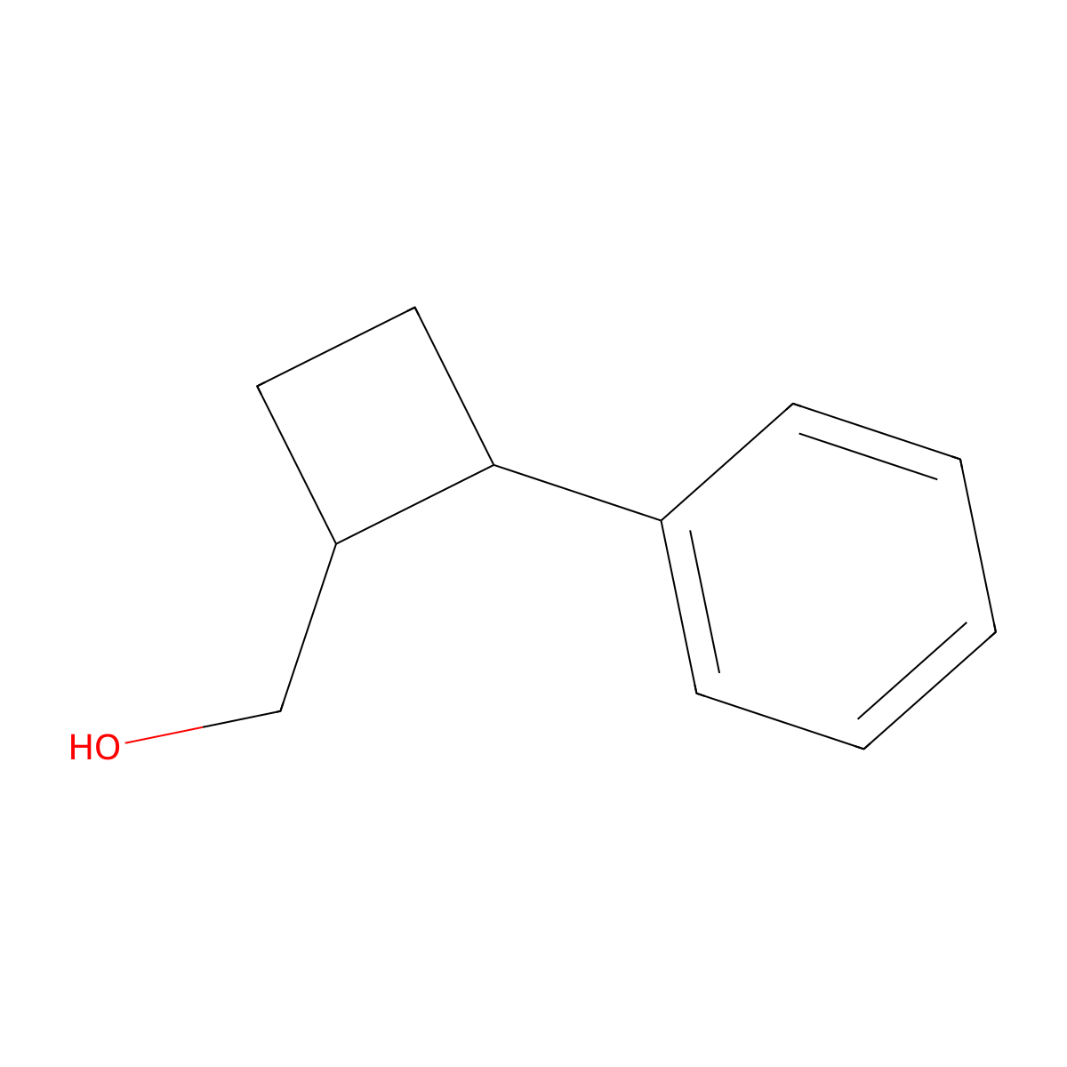 (2-Phenylcyclobutyl)methanol molecular structure, CAS 1780790-16-0