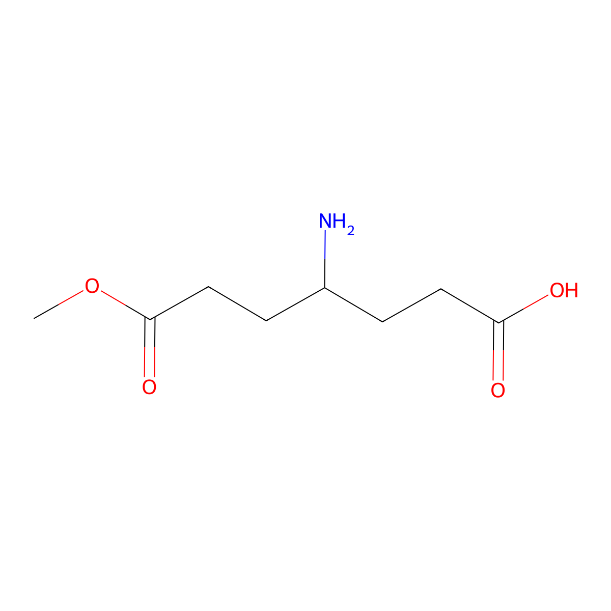 4-Amino-7-methoxy-7-oxoheptanoic acid molecular structure, CAS 1780793-64-7