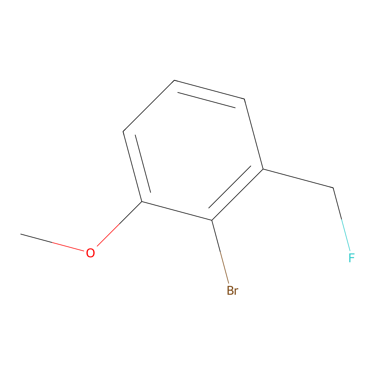 2-Bromo-3-methoxybenzyl fluoride molecular structure, CAS 1780793-90-9