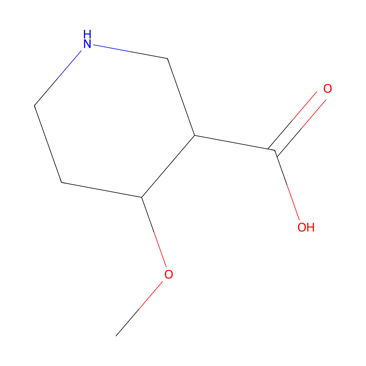 4-Methoxypiperidine-3-carboxylic acid molecular structure, CAS 1780794-62-8