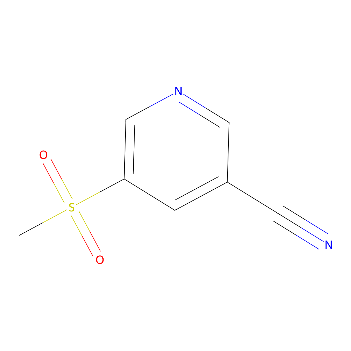5-(Methylsulfonyl)nicotinonitrile molecular structure, CAS 1780797-86-5