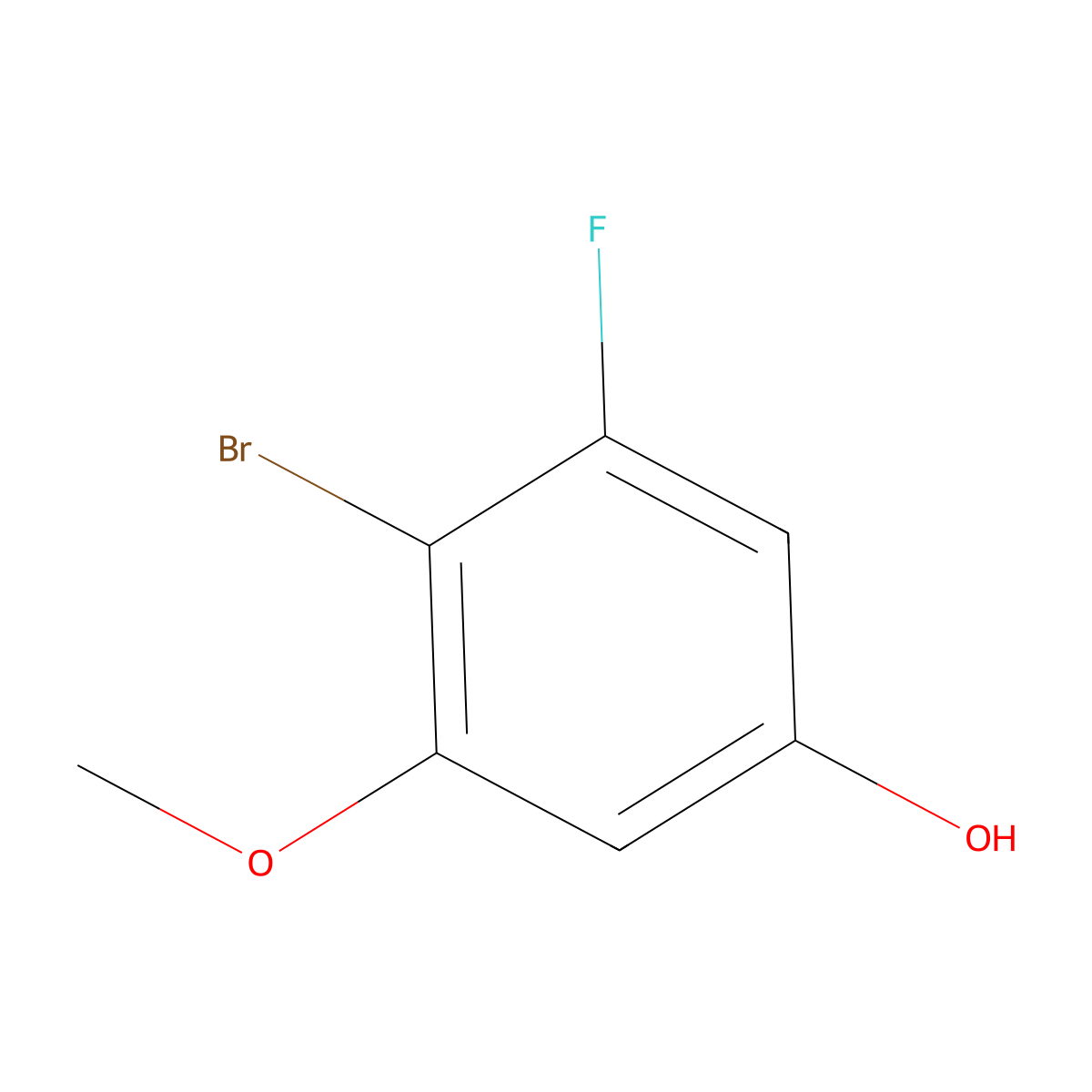 4-Bromo-3-fluoro-5-methoxyphenol molecular structure, CAS 1780798-29-9