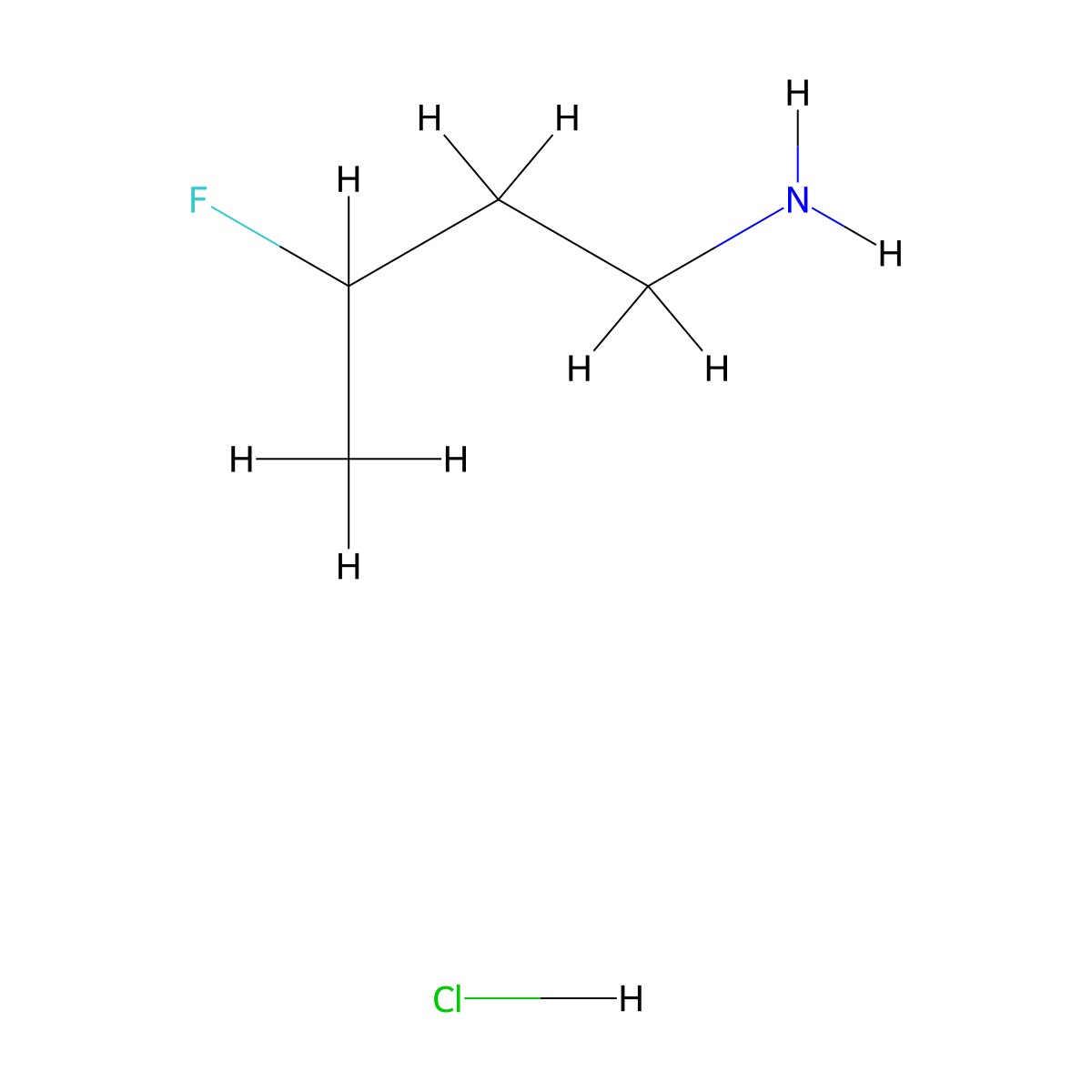 3-Fluorobutan-1-amine hydrochloride molecular structure, CAS 1780799-10-1