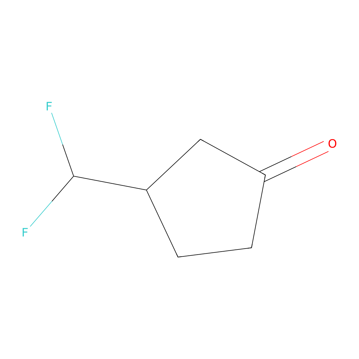 3-(Difluoromethyl)cyclopentan-1-one molecular structure, CAS 1780799-97-4