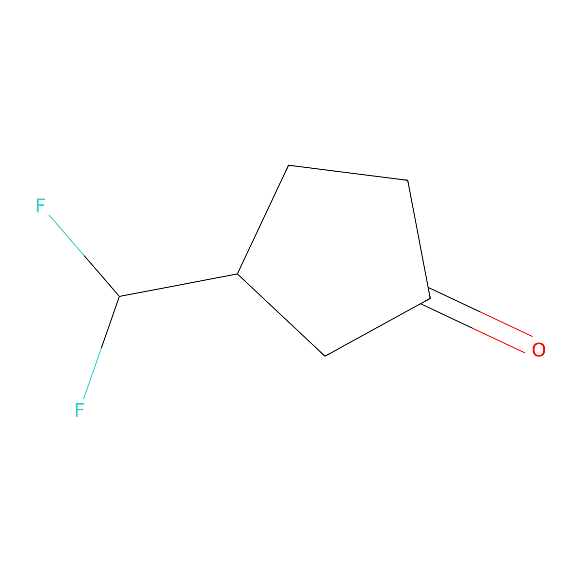 3-(Difluoromethyl)cyclopentan-1-one molecular structure, CAS 1780799-97-4