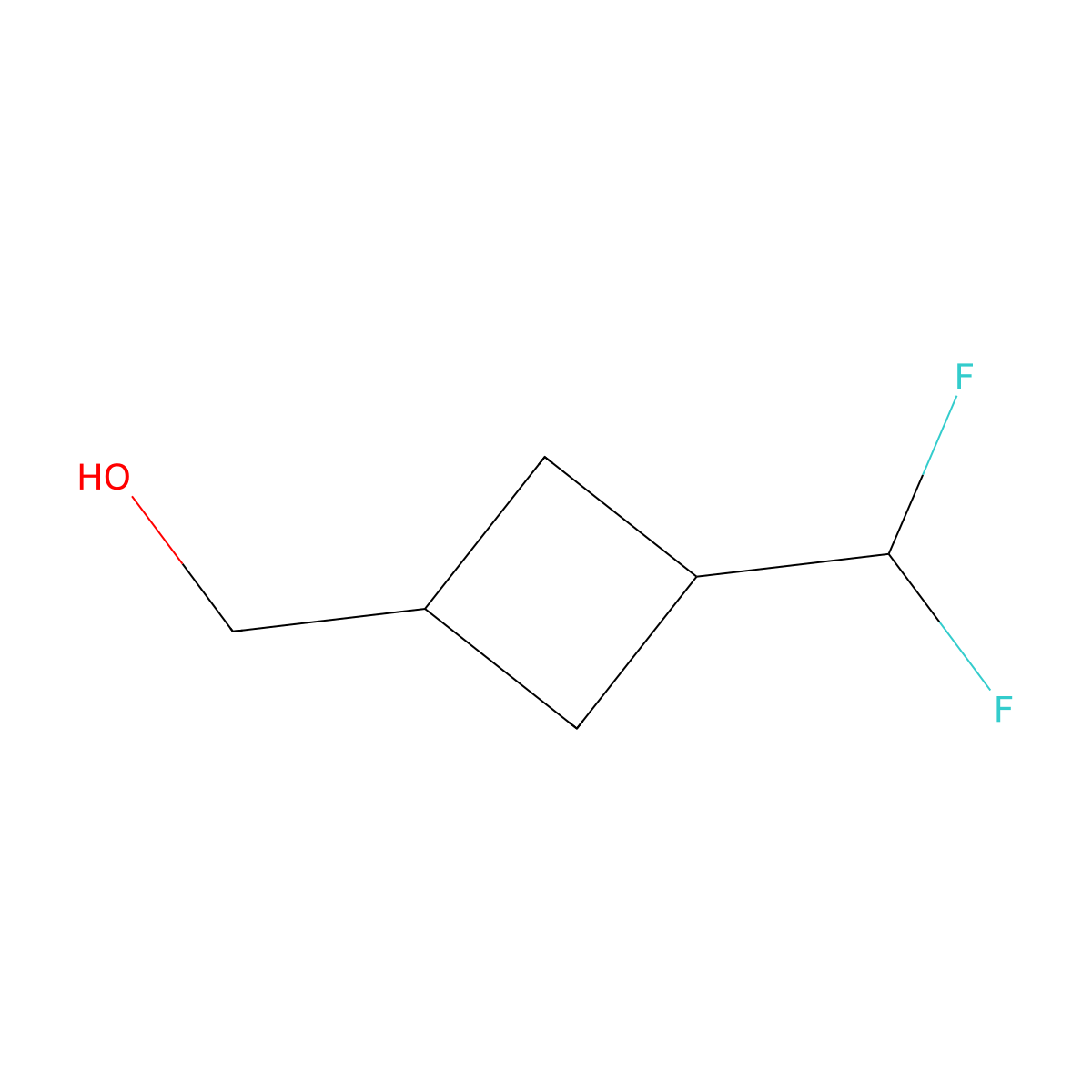 [3-(Difluoromethyl)cyclobutyl]methanol molecular structure, CAS 1780800-44-3