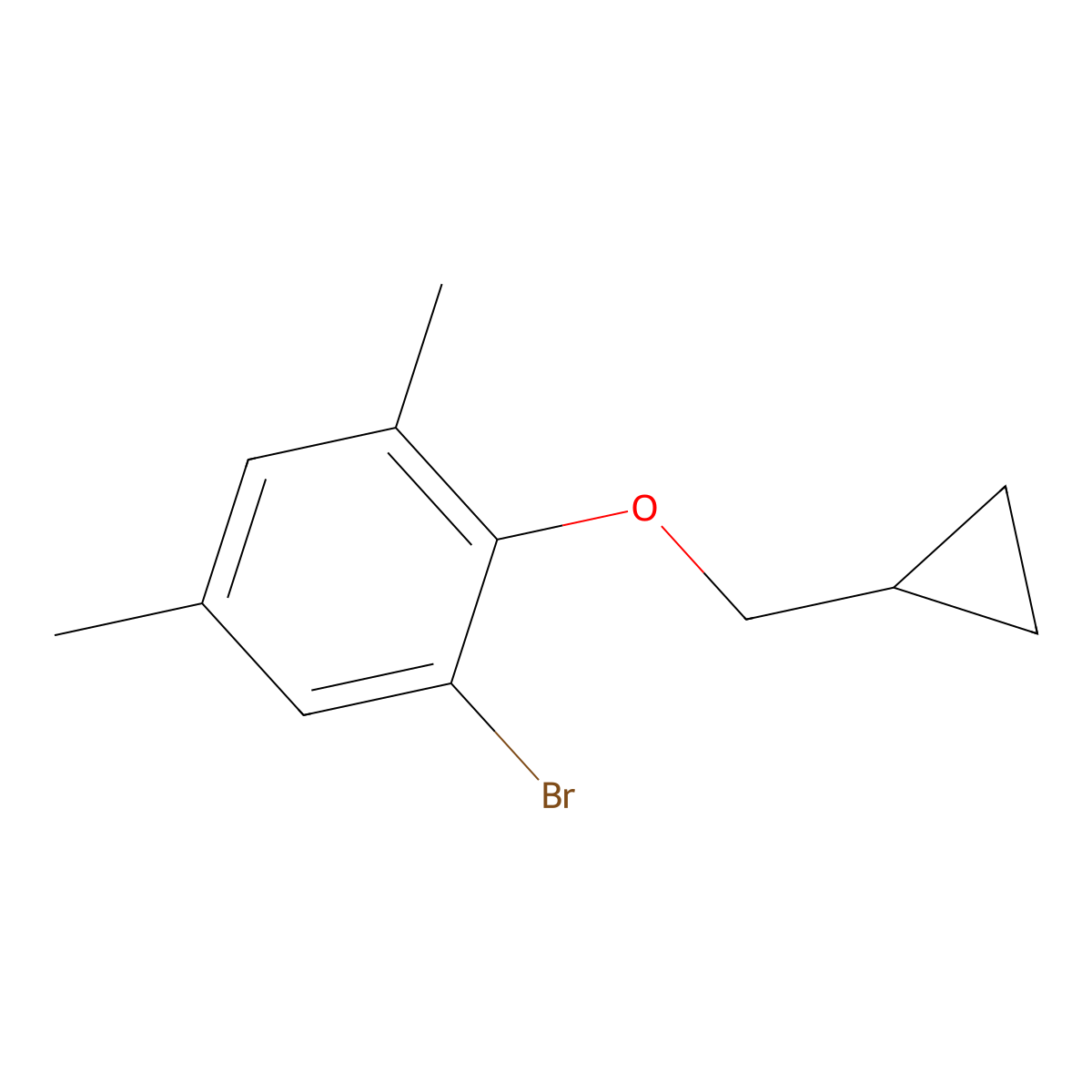 1-Bromo-2-(cyclopropylmethoxy)-3,5-dimethylbenZene molecular structure, CAS 1780801-05-9