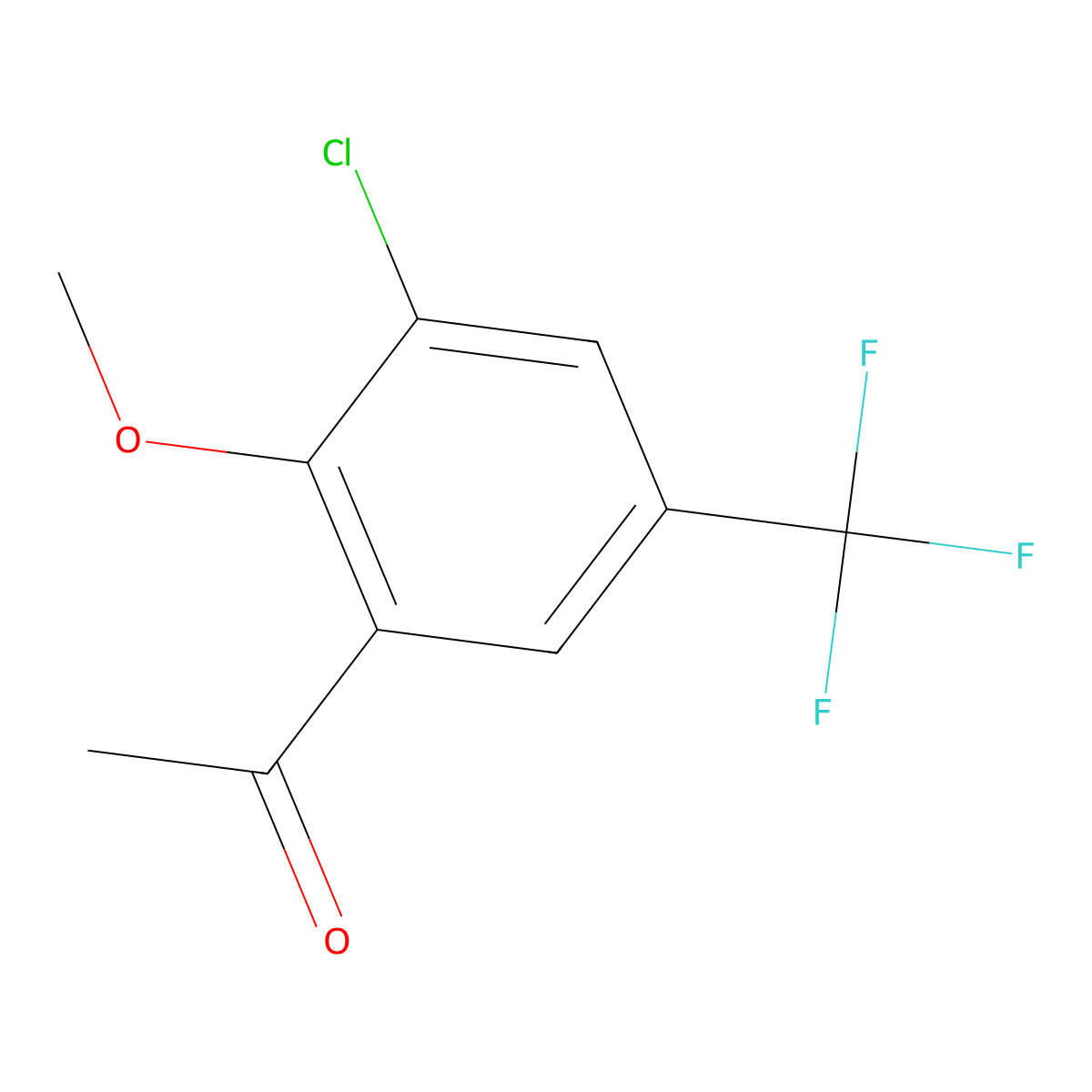 3'-Chloro-2'-methoxy-5'-(trifluoromethyl)acetophenone molecular structure, CAS 1780804-05-8