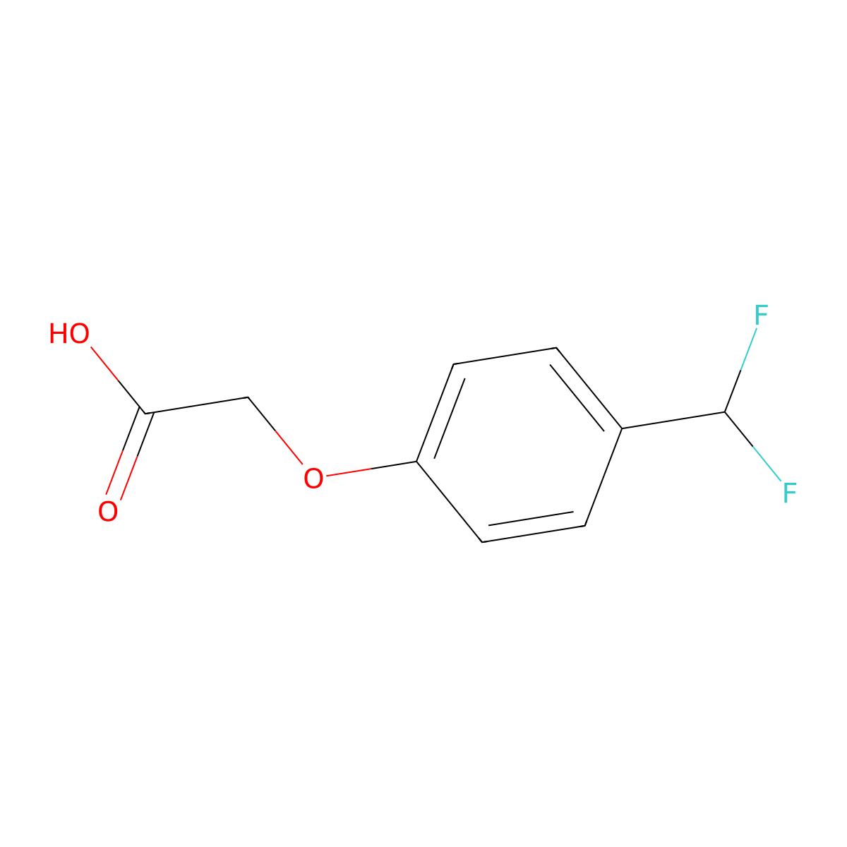2-(4-(Difluoromethyl)phenoxy)acetic acid molecular structure, CAS 1780804-70-7